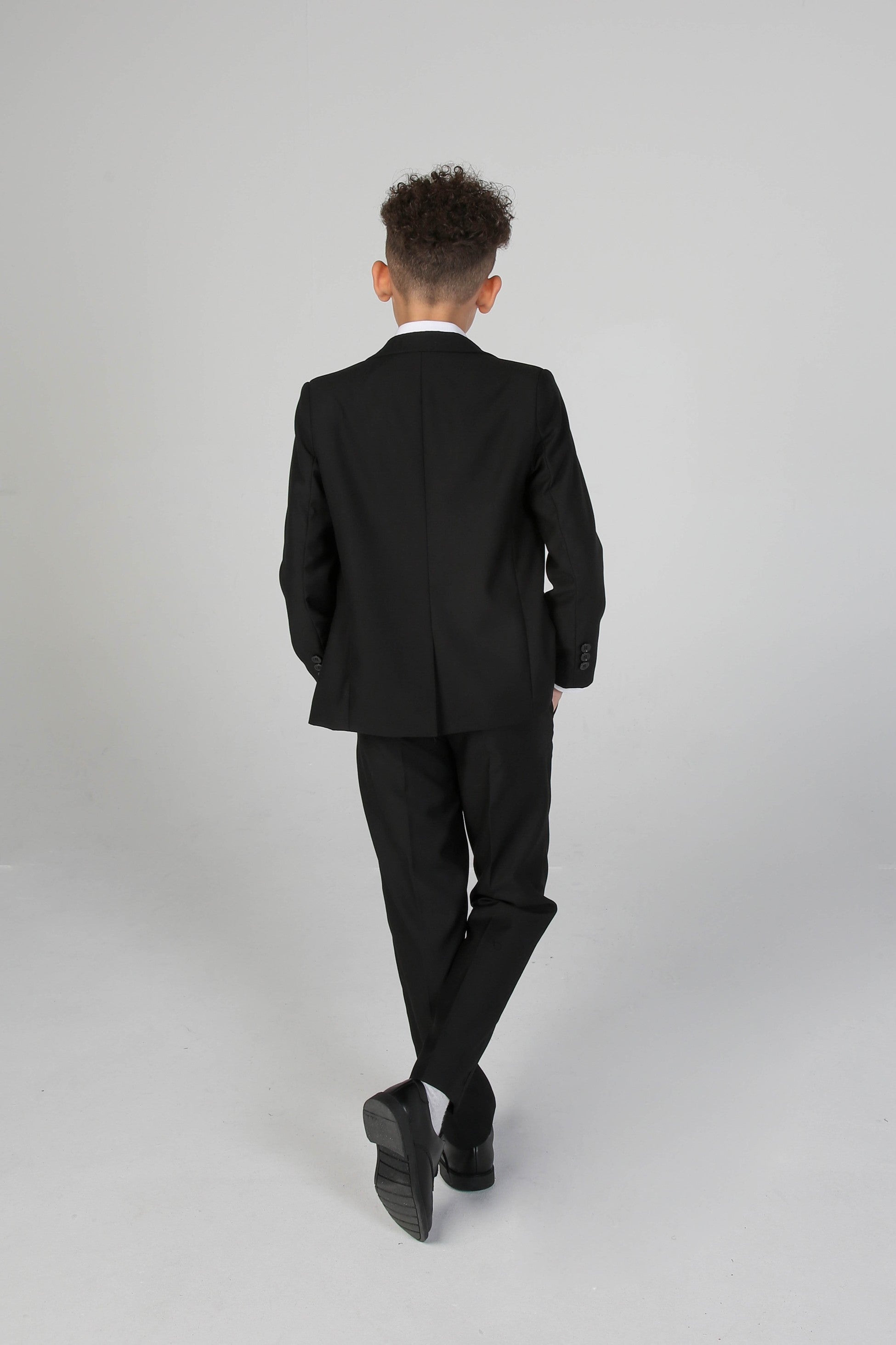 Jungen Maßgeschneiderter Schwarzer Anzug - PARKER - Schwarz