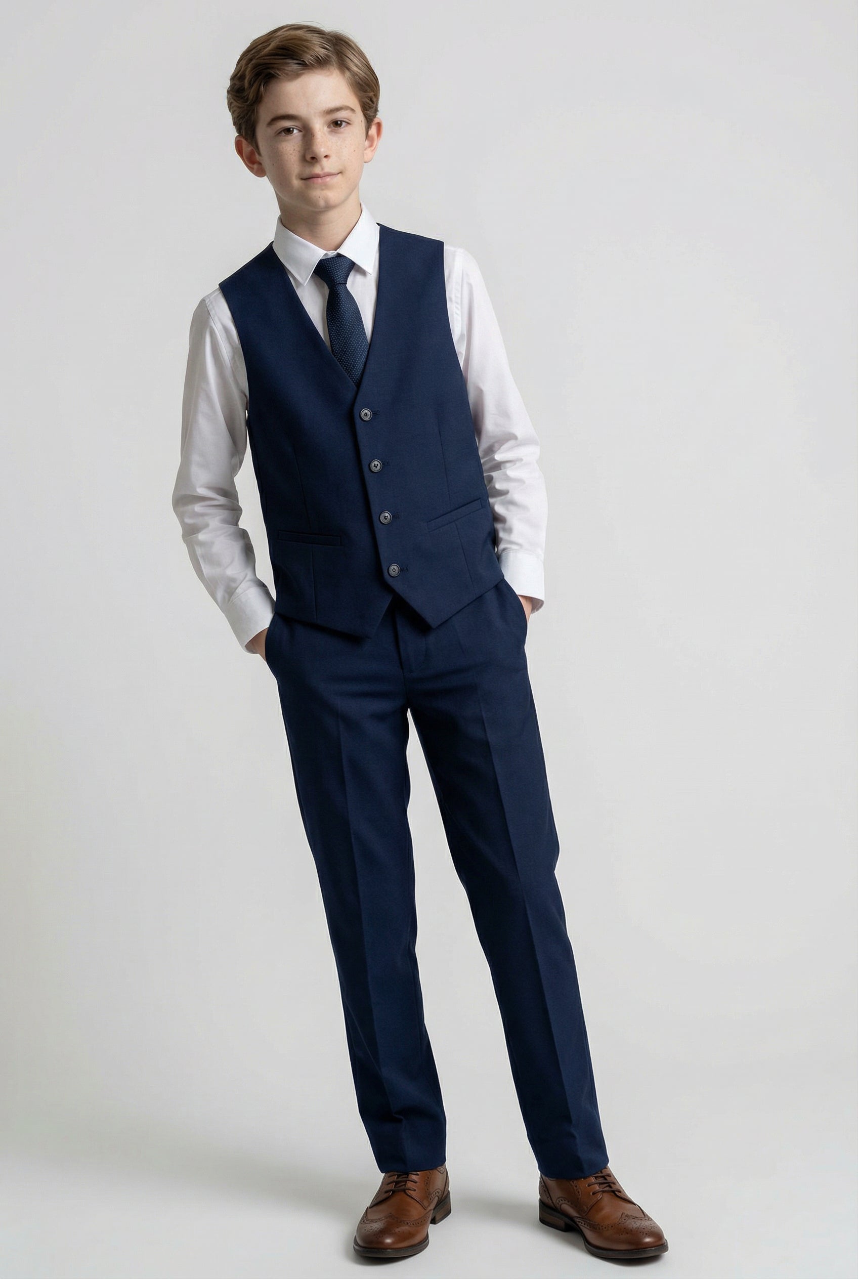 Abito formale slim fit da ragazzo - JEFFERSON Navy - Blu navy