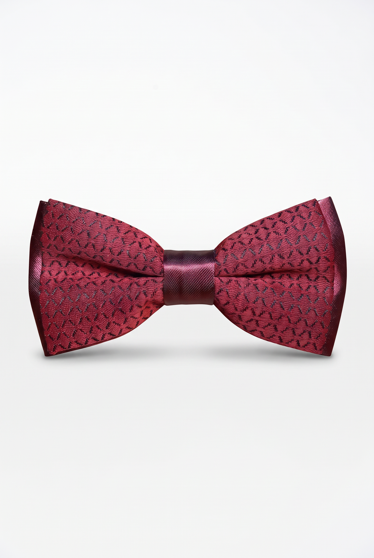 Boys Adjustable Patterned Bow Tie - BWMX - Burgundy