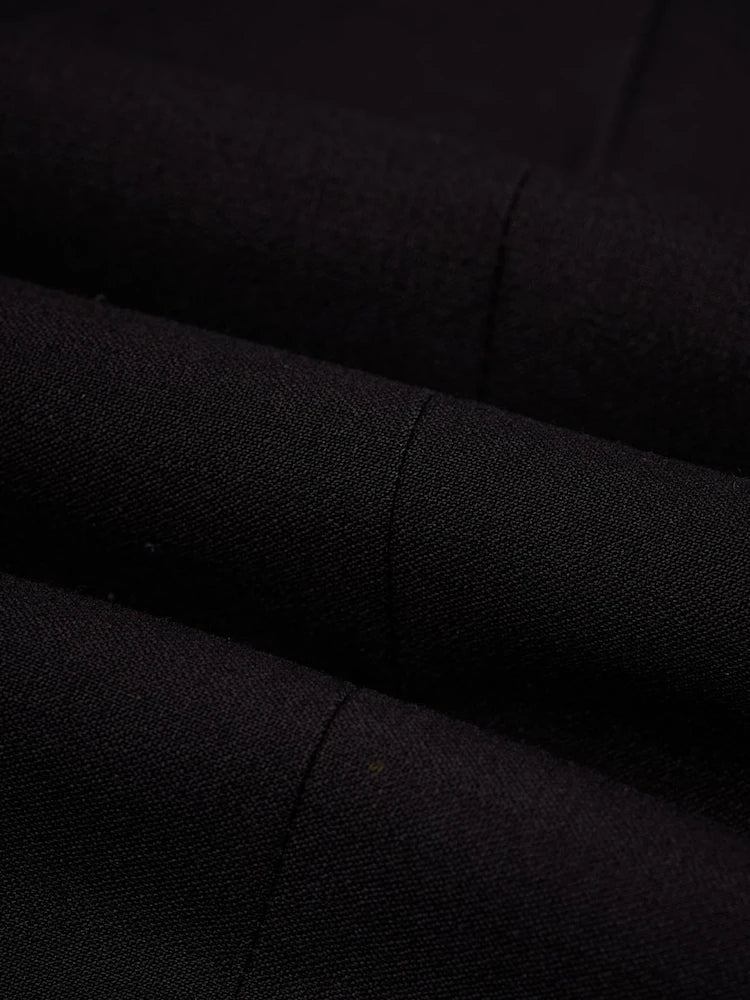 Herren-Smokingjackett mit Satin-Revers und fallendem Revers – Cavani Malibu Schwarz
