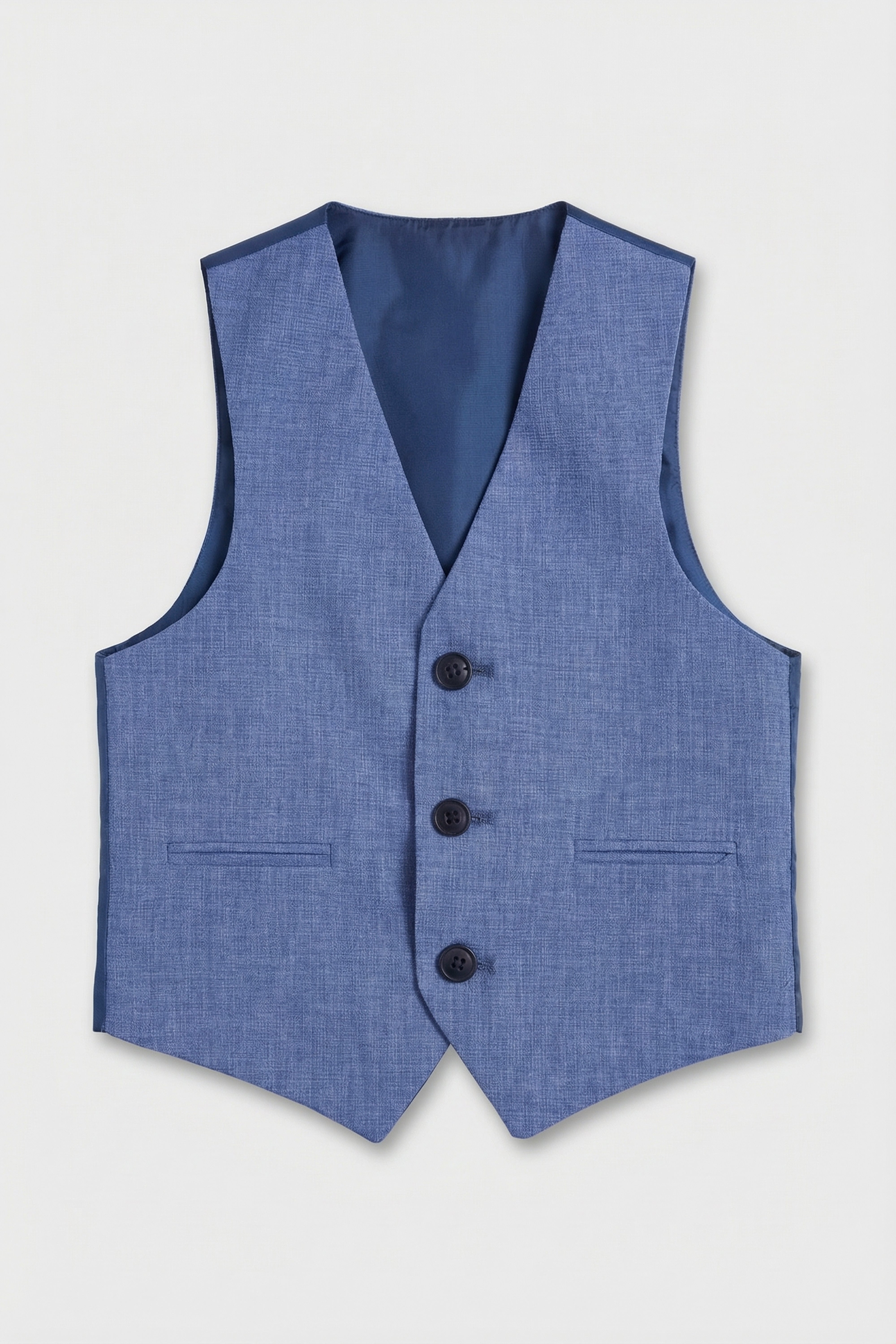 بدلة رسمية ضيقة القَصّة مزخرفة مكونة من 8 قطع للأولاد - أزرق سماوي