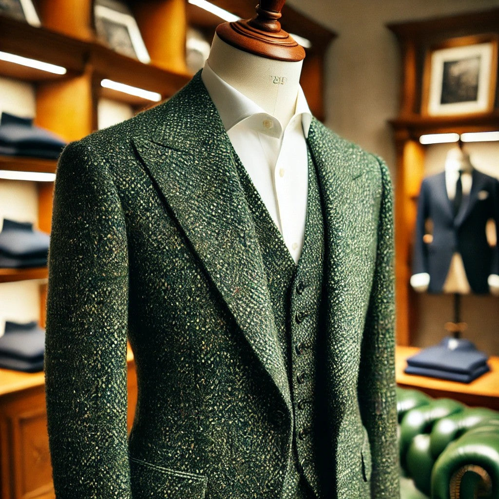 HOW TO WEAR A GREEN TWEED SUIT FOR MEN