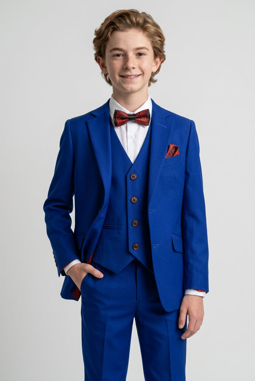 Costume bleu royal coupe slim pour garçon - Bleu royal