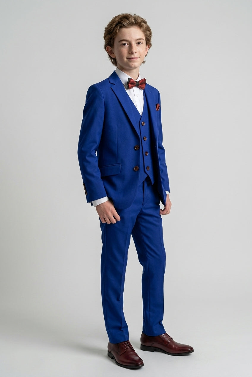 Costume bleu royal coupe slim pour garçon - Bleu royal