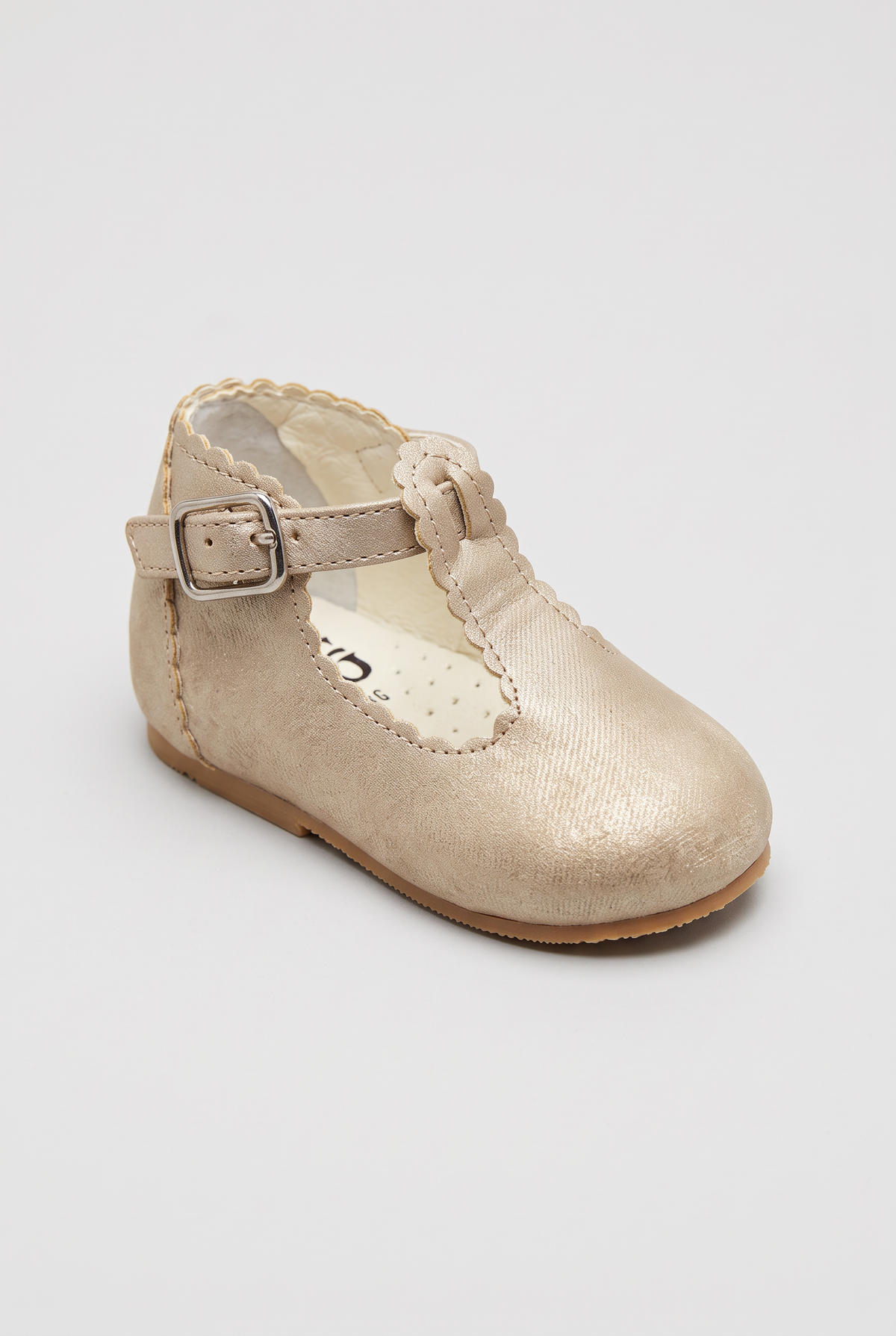 Babies Unisex T-Bar Buckle Shoes - Sevva Gianna - Camel