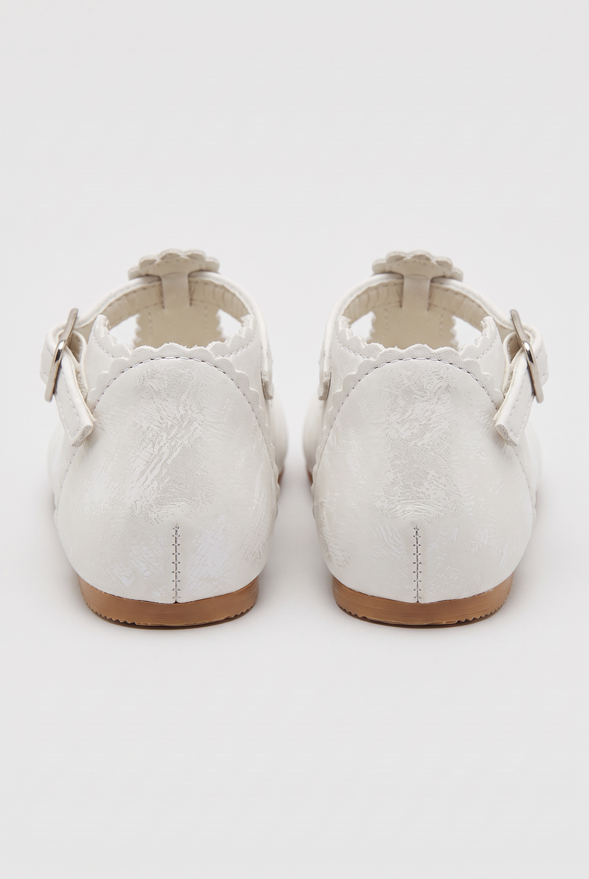 Babies Unisex T-Bar Buckle Shoes - Sevva Gianna - Ivory back picture