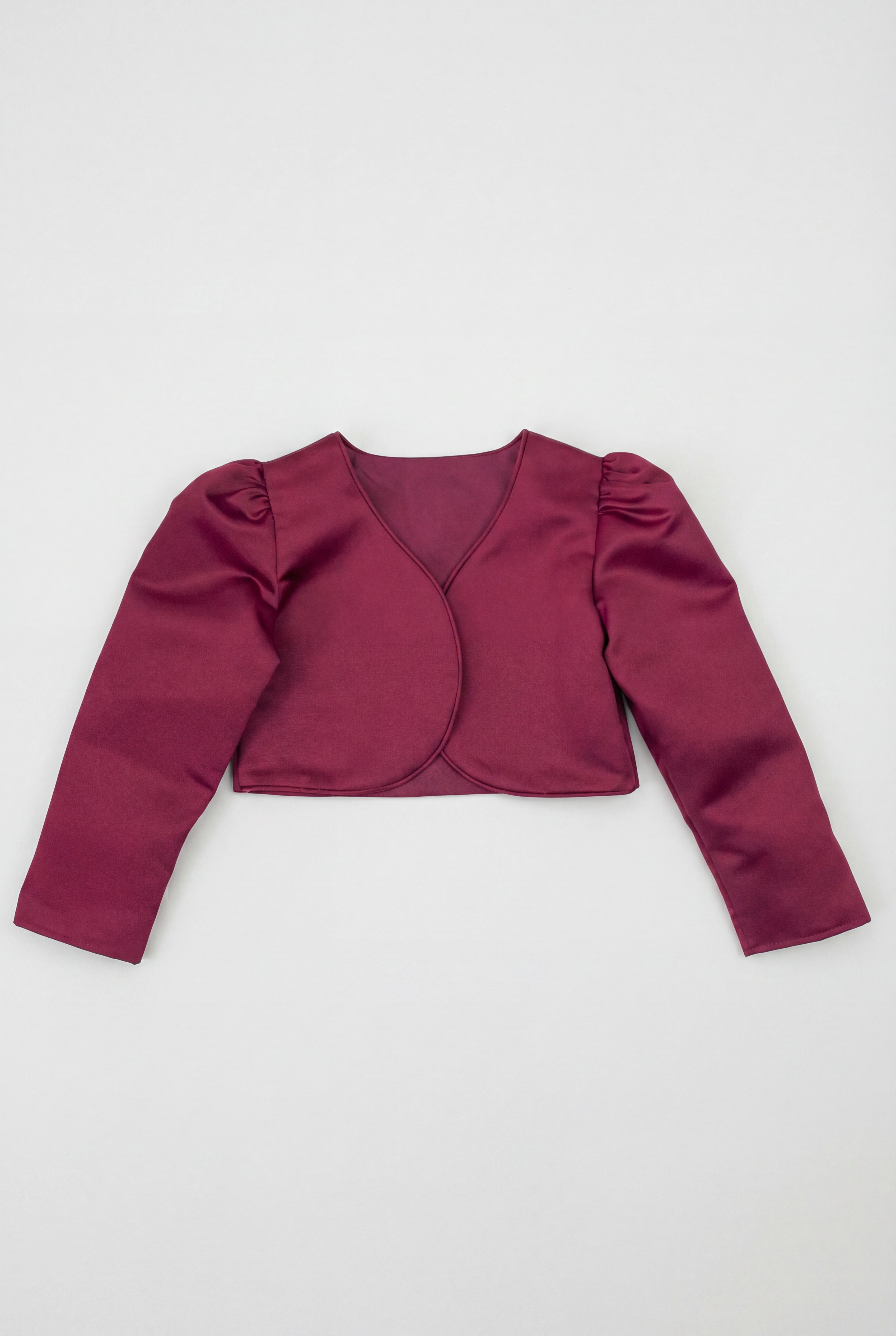 Bolero de manga larga para bebés y niñas - Burdeos