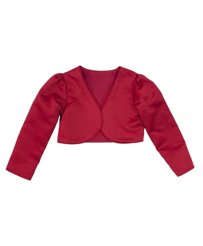 Bolero a maniche lunghe per neonate e bambine - Rosso