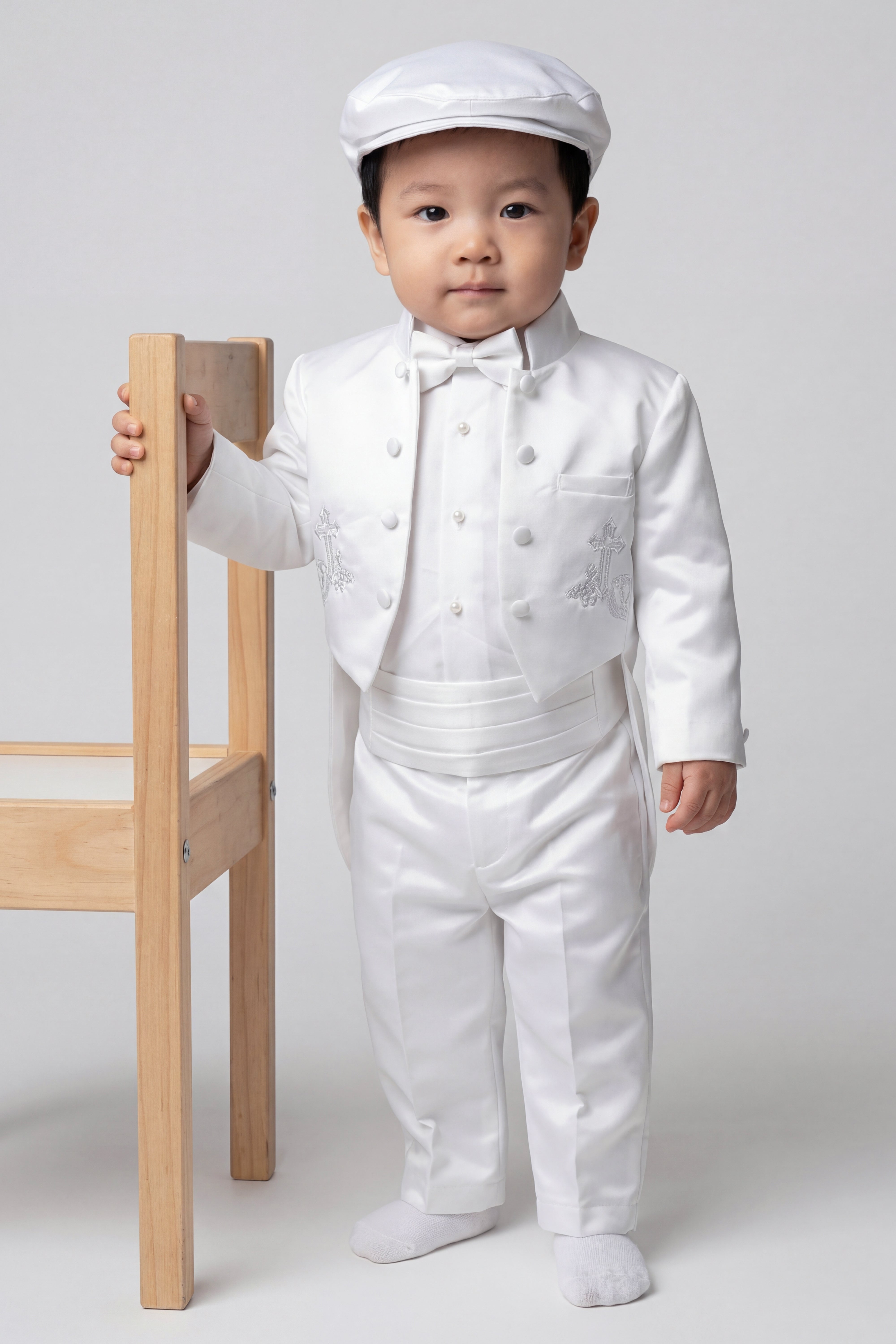 Baby Boys Christening Baptism Outfit - White