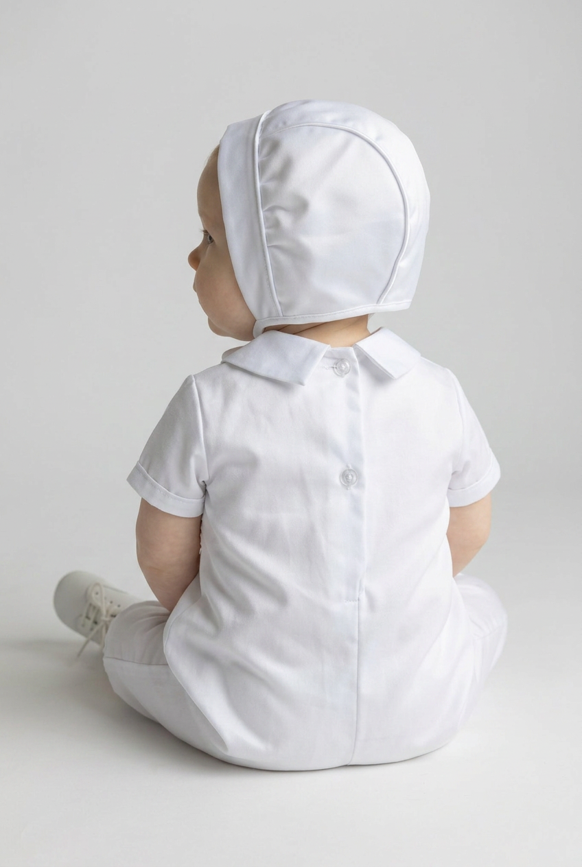 Baby Boys Christening Suit - White