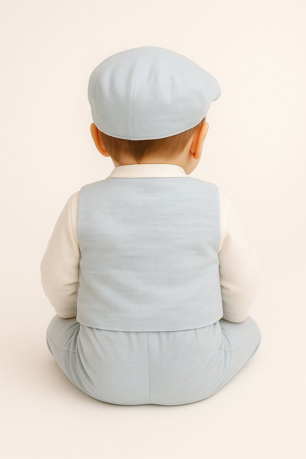 Ensemble grenouillère 5 pièces en coton pour bébé garçon - Bleu clair