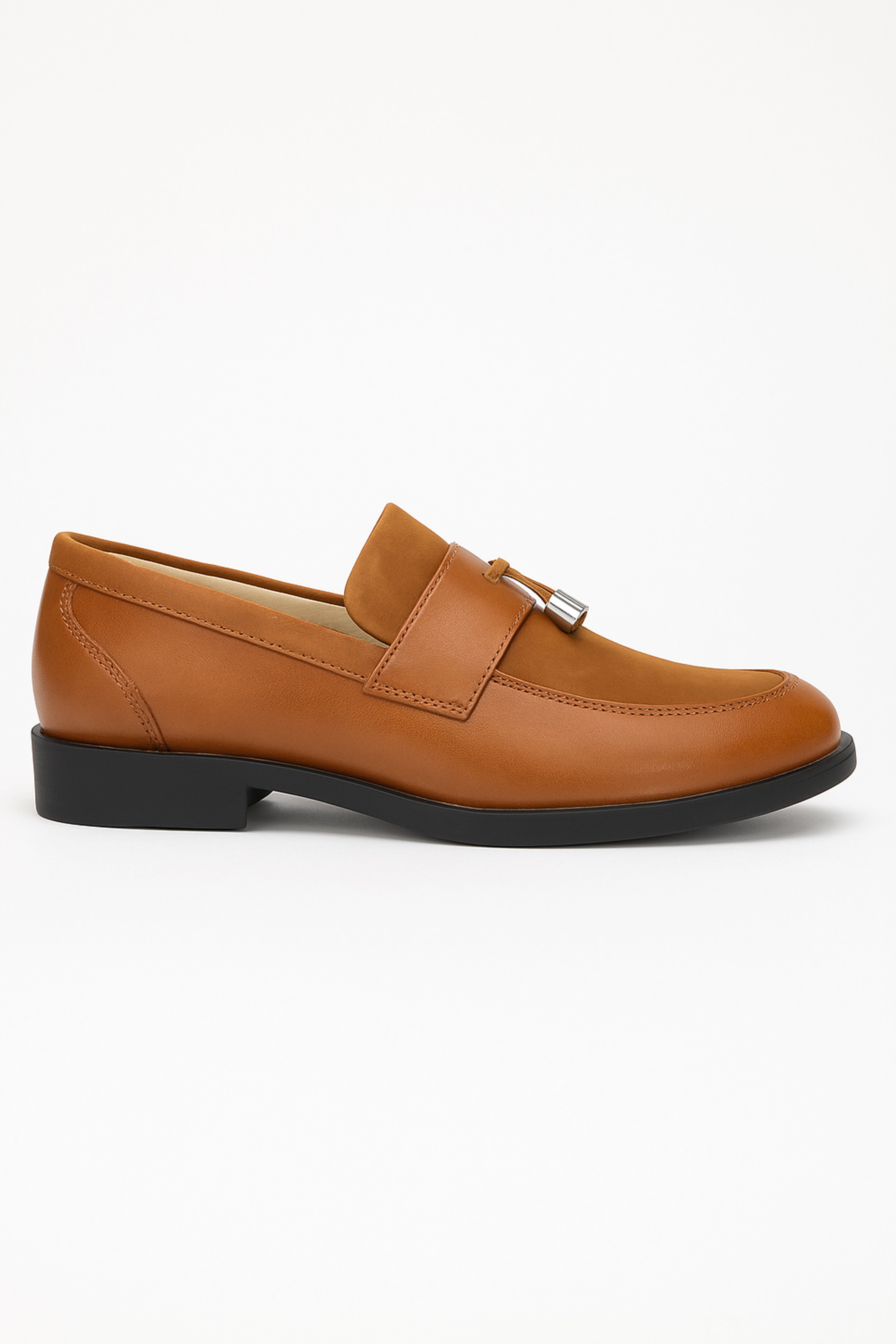 Baby Boys & Boys leather and Suede Slip on Formal Tassel Loafers - Tan Brown