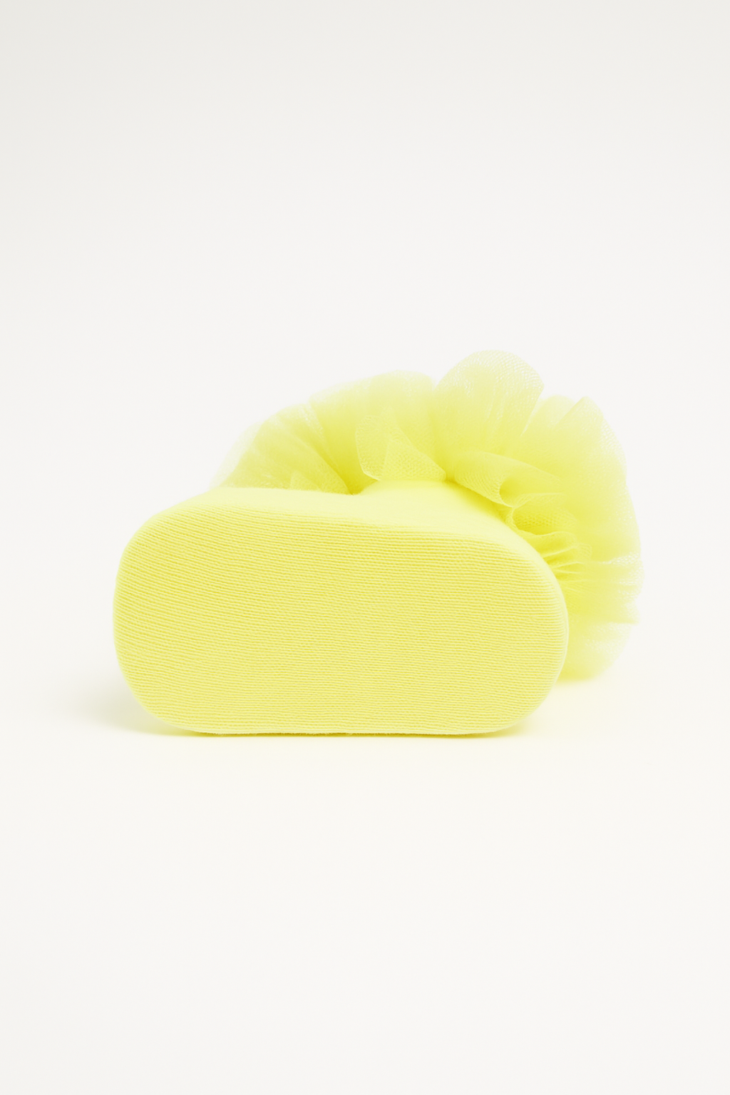 Baby Girls Ruffle Bow Frilly Ankle Socks - Yellow Sole Picture