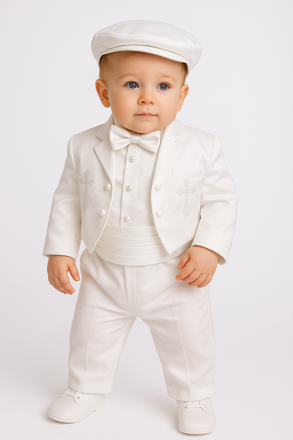 Baby Boys Christening Baptism Outfit - White