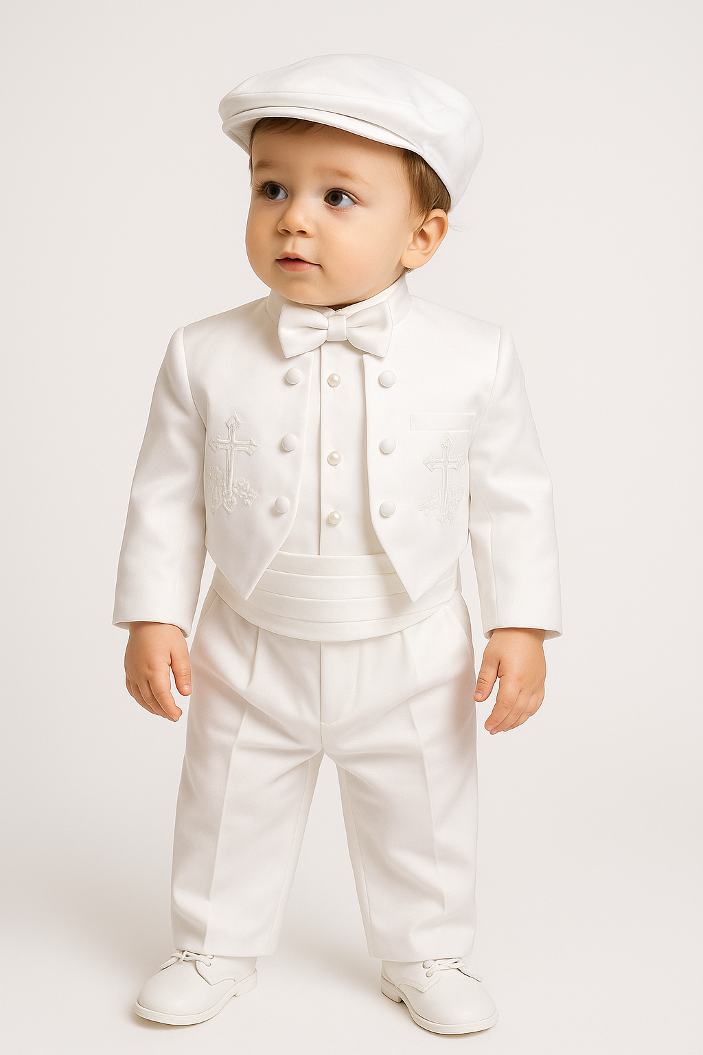 Baby Boys Christening Baptism Outfit - White
