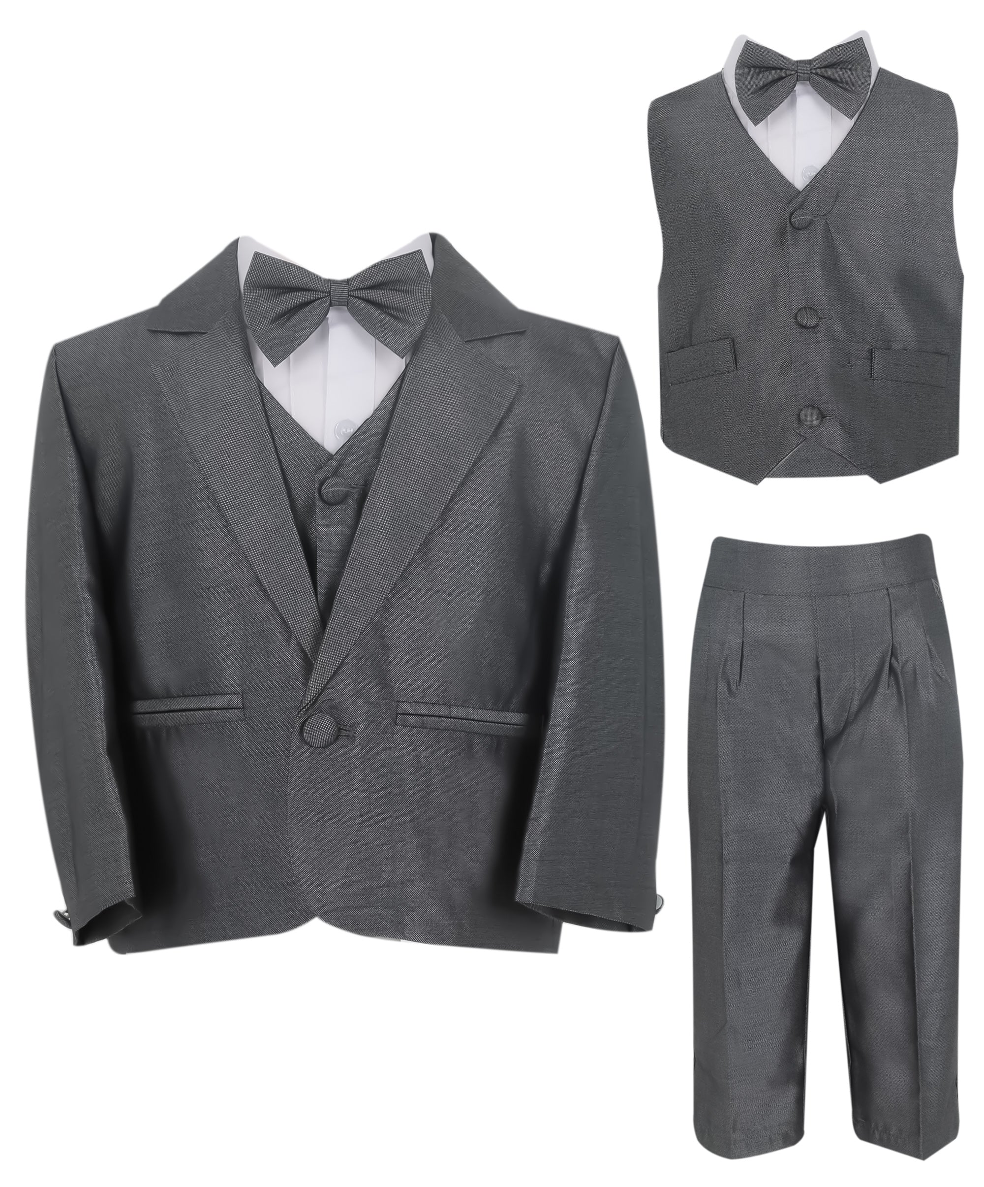 Baby Jungen Formeller All-in-One Anzug - Silber - Grau
