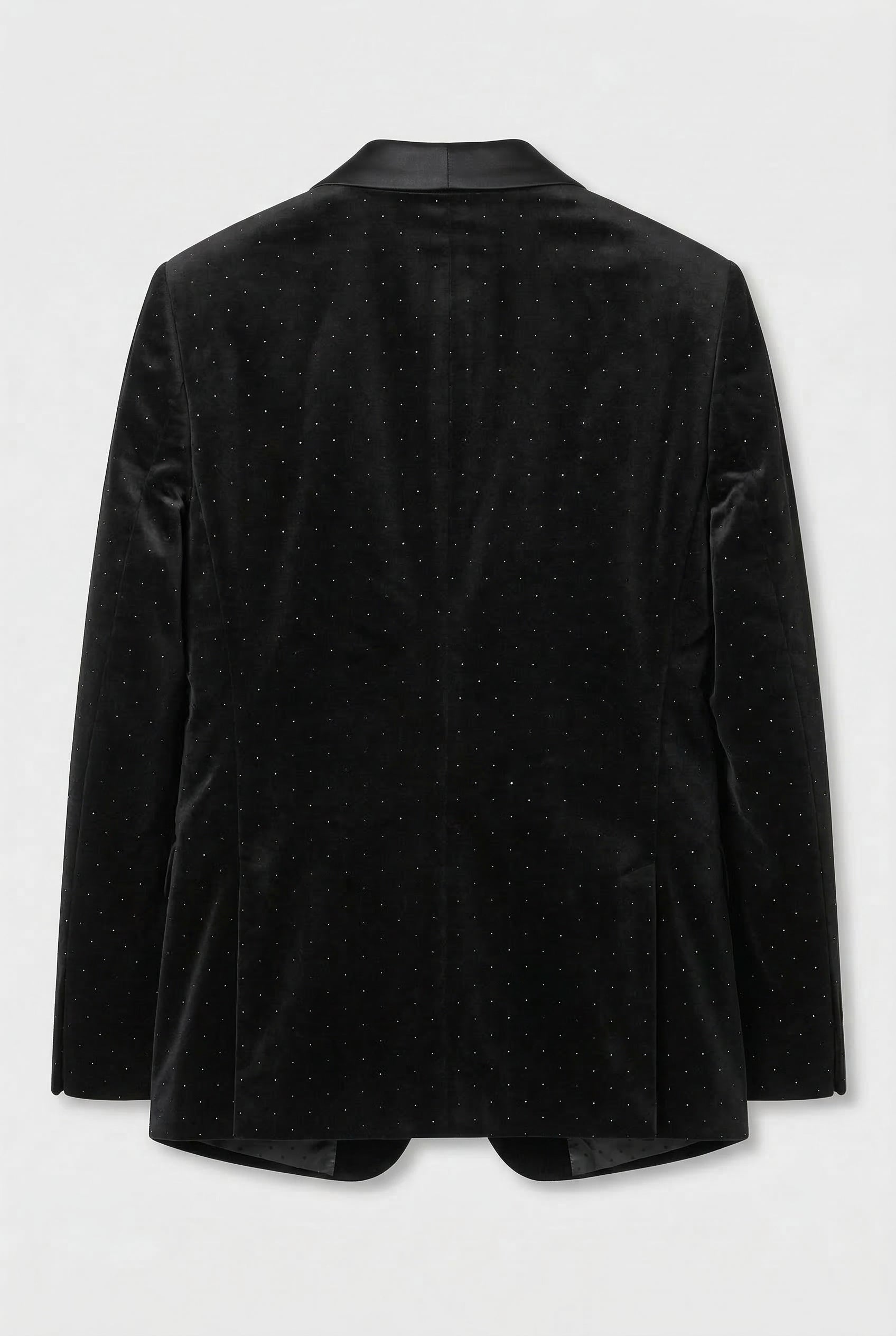 Jungen 2-teiliger Punkt-Overlay Smokinganzug – Calvin Schwarz