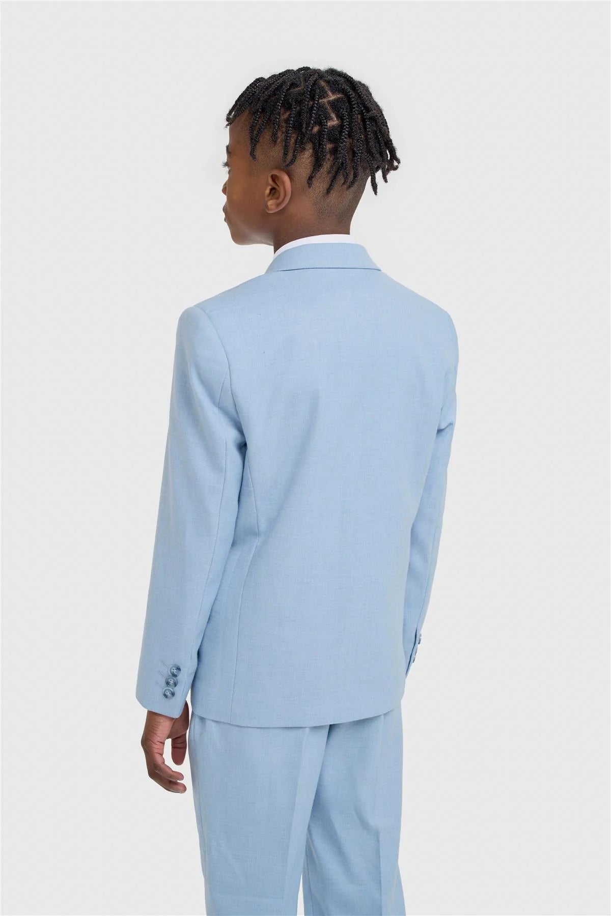 Boys 3-Piece Slim Fit Formal Suit - Malibu - Sky Blue