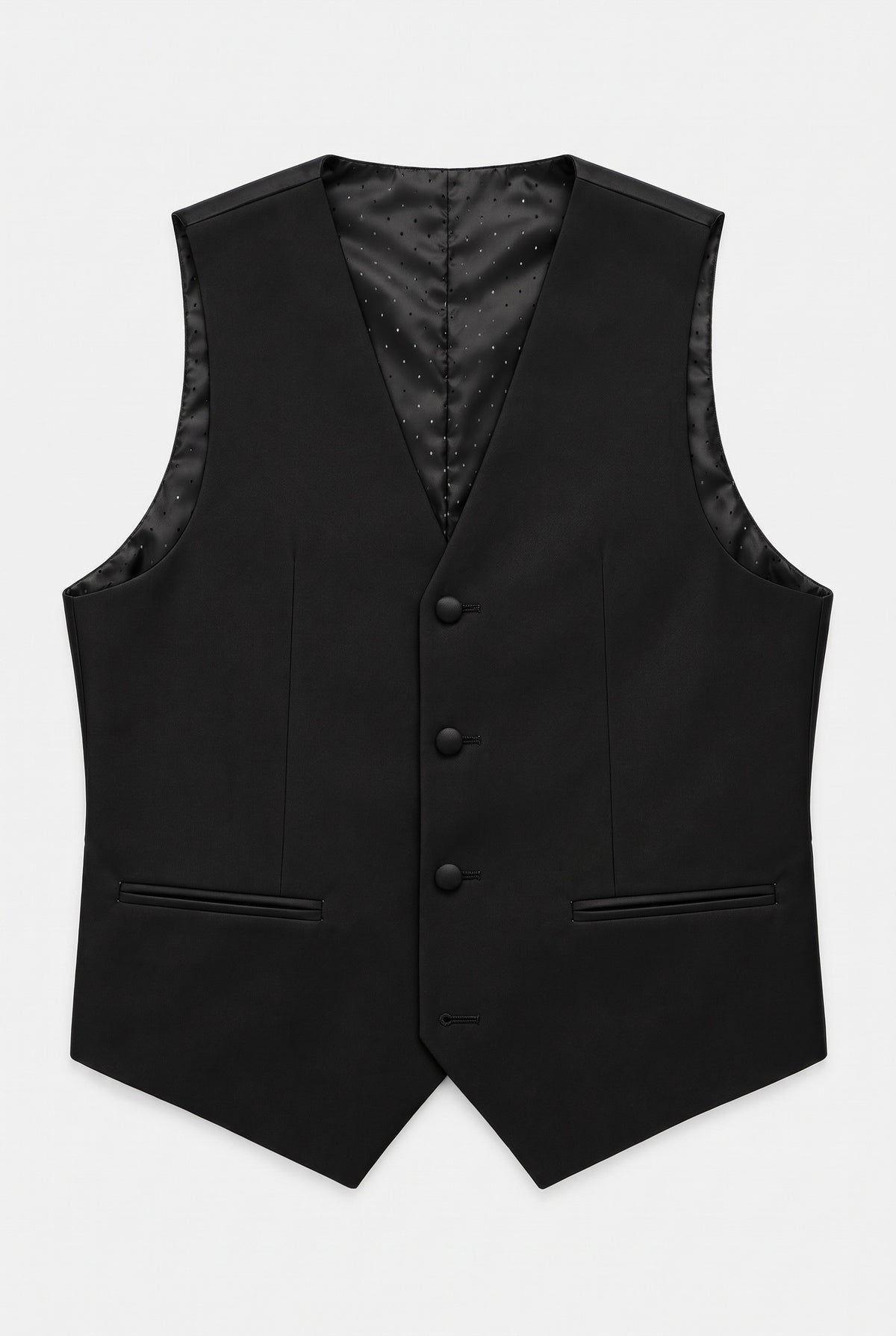 Boys 3-Piece Tuxedo Suit with Satin Notch Lapel - Romano Black  Waistcoat Picture 