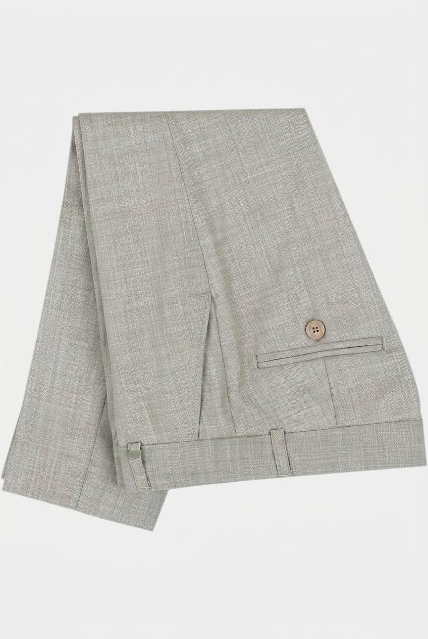 Costume slim fit garçon 3 pièces avec gilet croisé - Alfred Beige