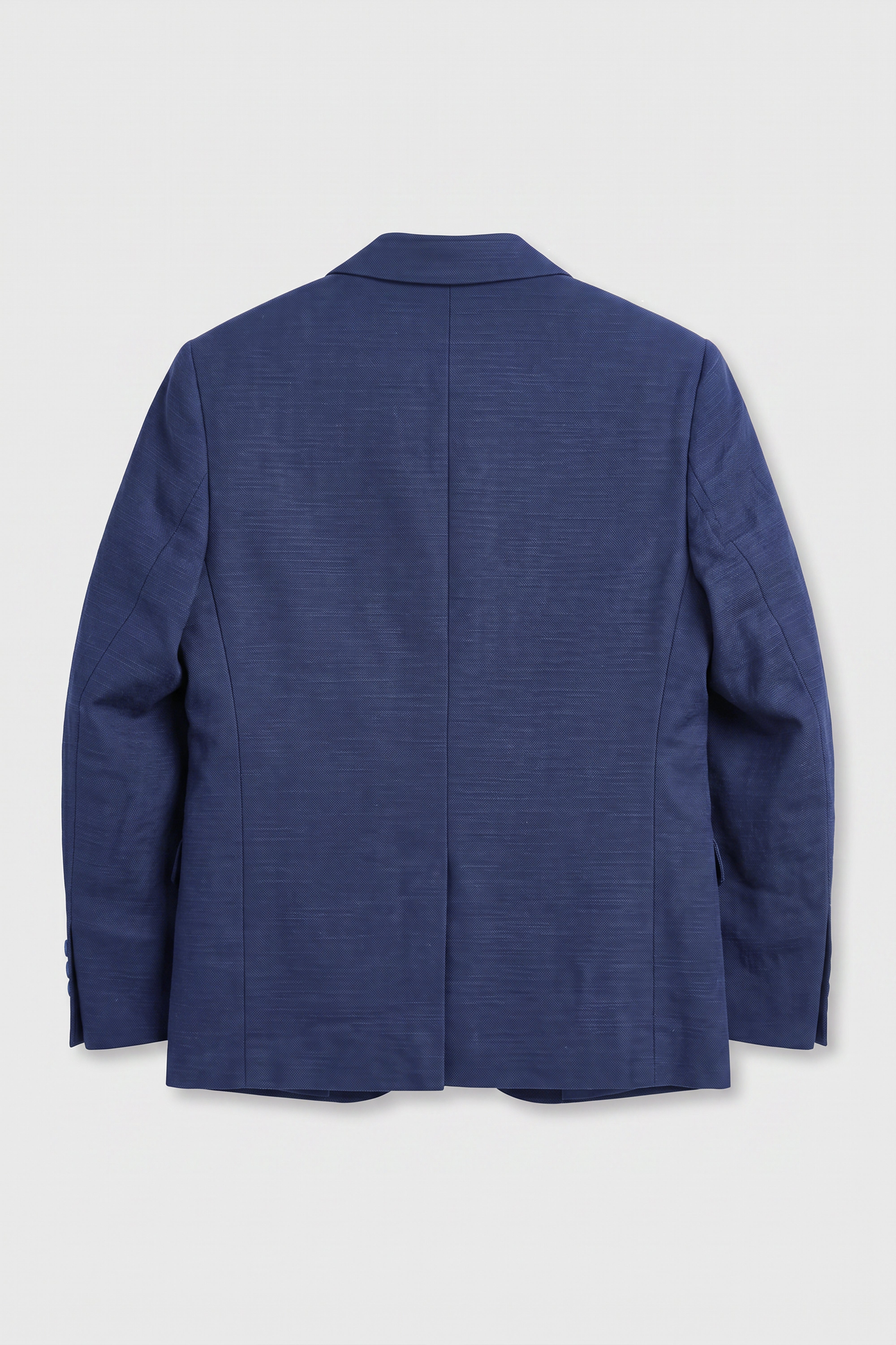 Boys 4-Piece Cotton Casual Suit - Navy Jacket Back Picture