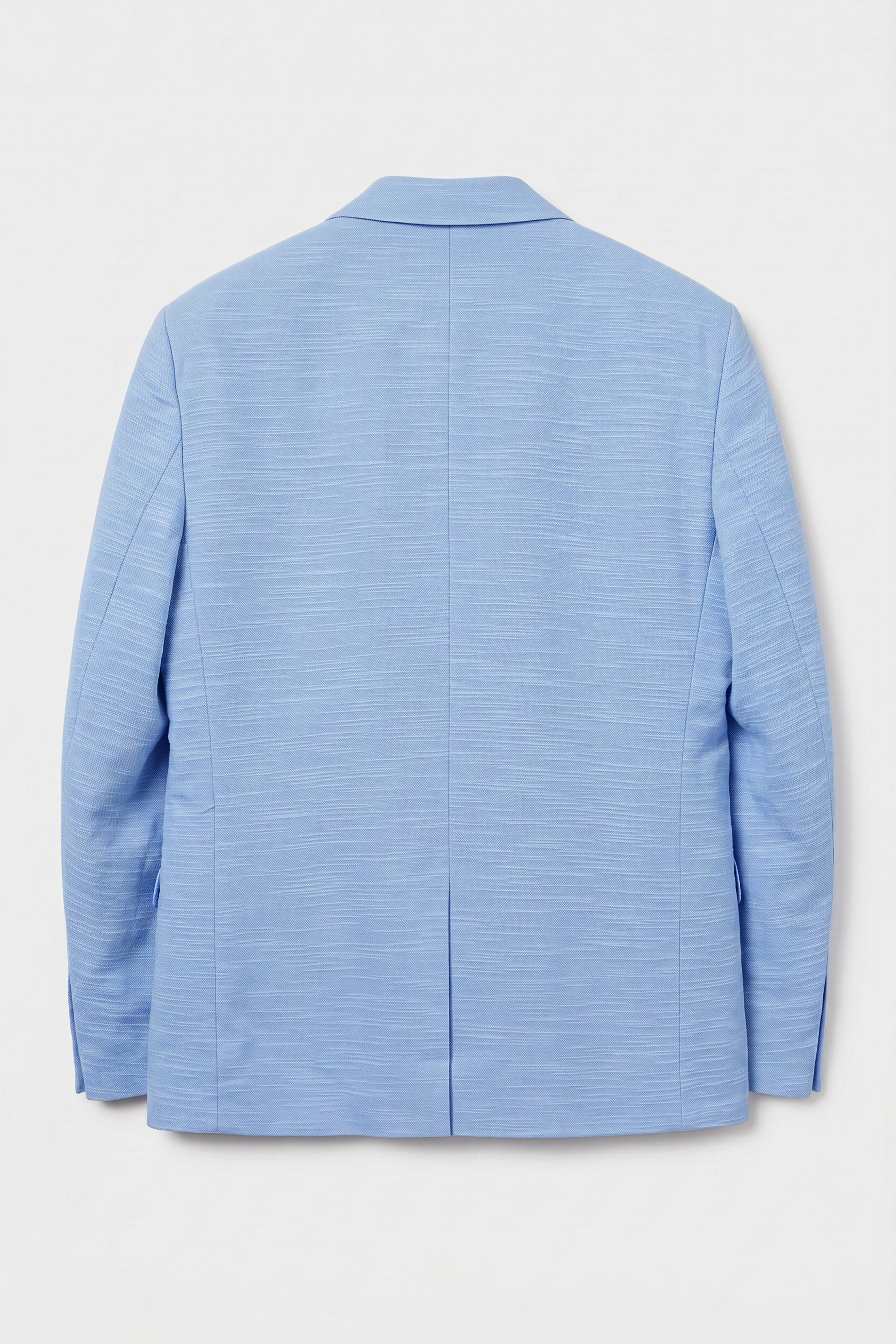 Boys 4-Piece Cotton Casual Suit - Sky Blue Blazer Back Picture