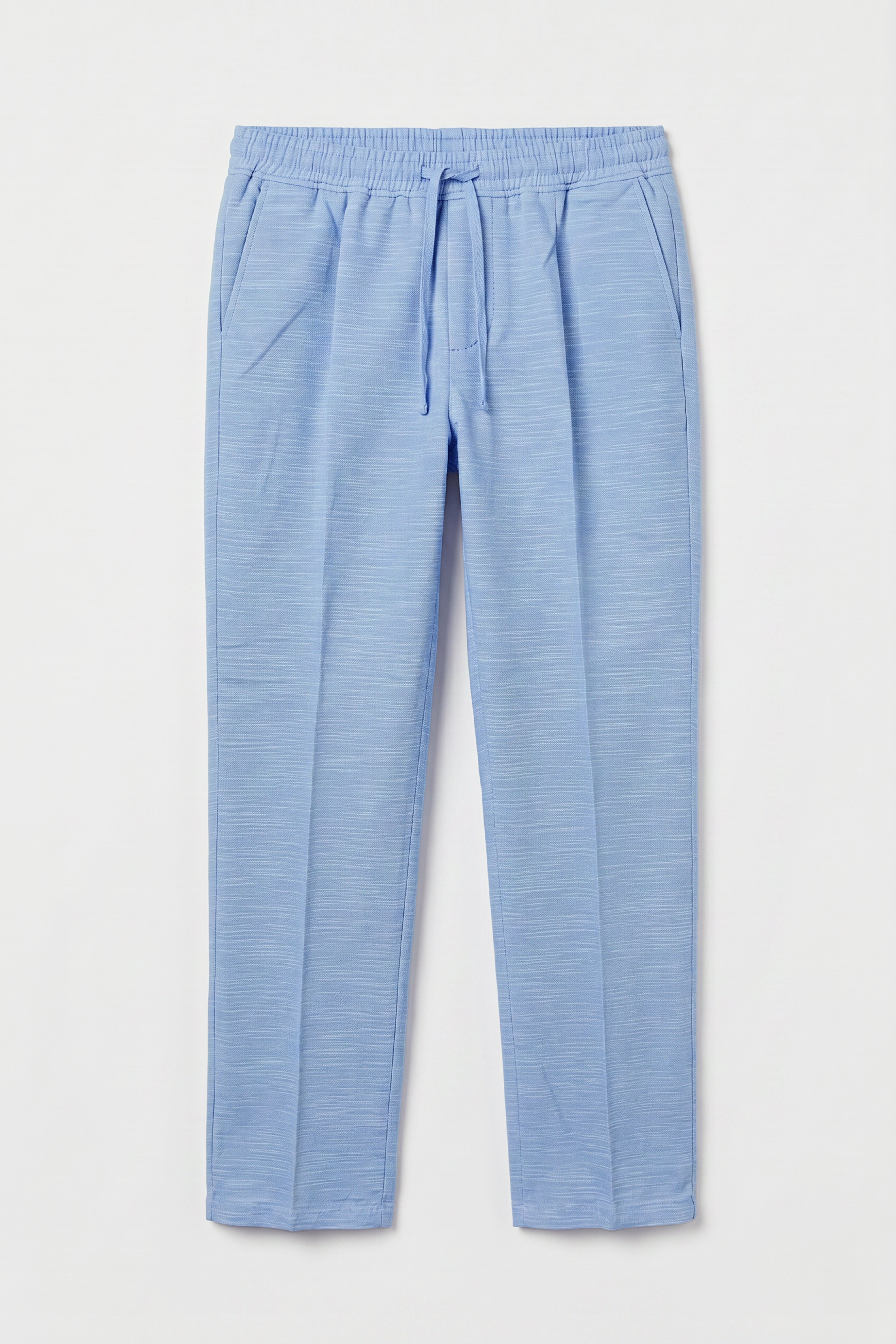Boys 4-Piece Cotton Casual Suit - Sky Blue Trousers Front Picture
