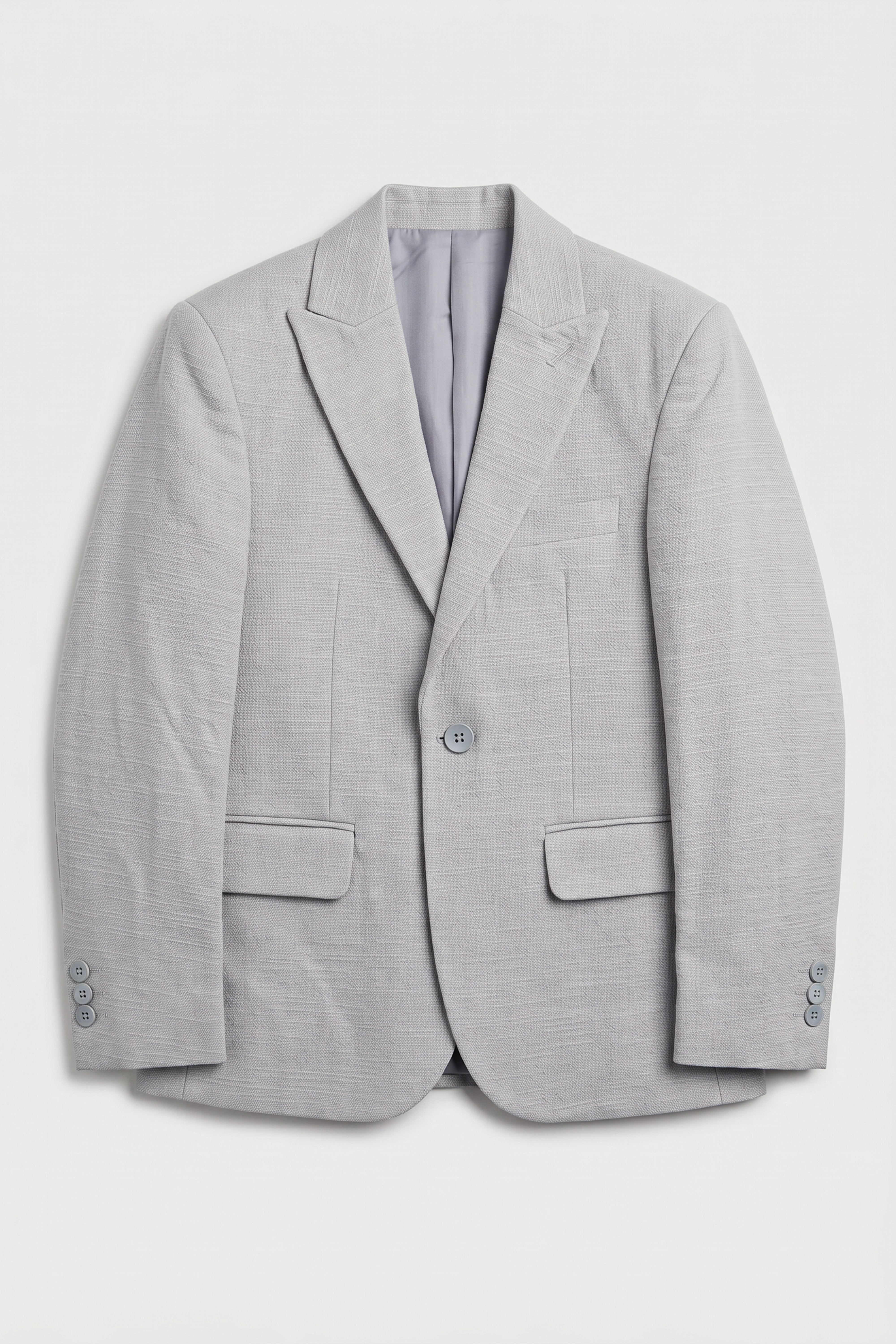 Boys 4-Piece Cotton Casual Suit - Stone  Blazer Front Picture