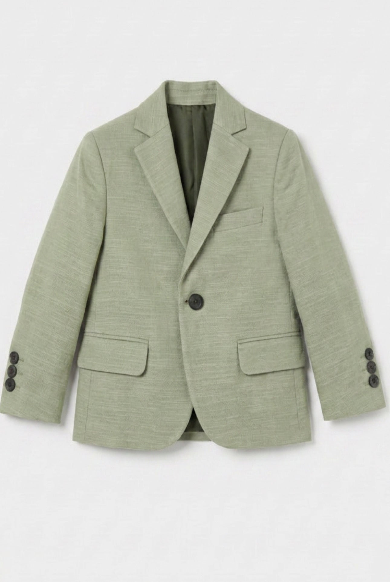 Traje casual inteligente de algodón para niños de 5 piezas - Verde Salvia