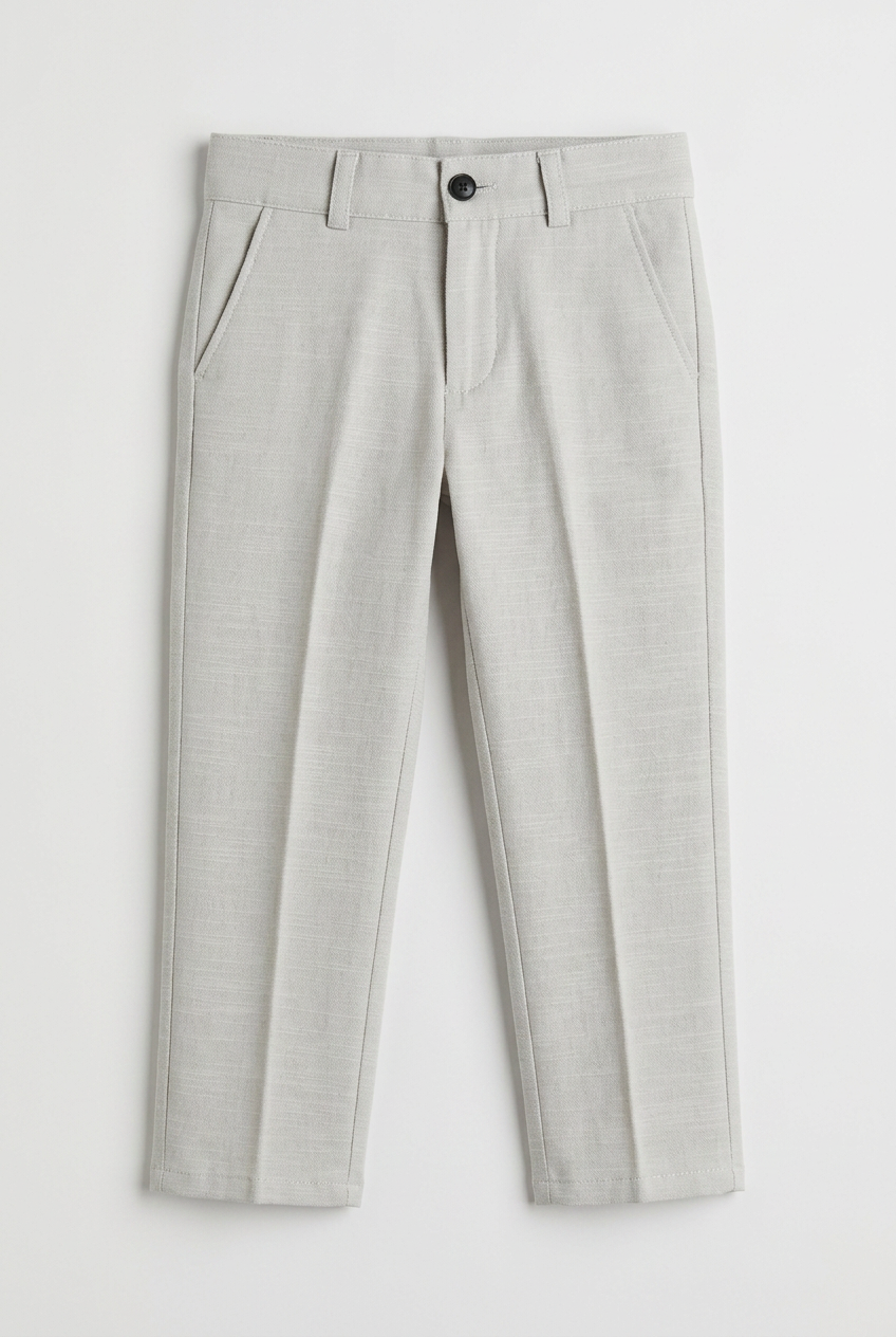 Boys 5-Piece Cotton Smart Casual Suit - Stone Grey