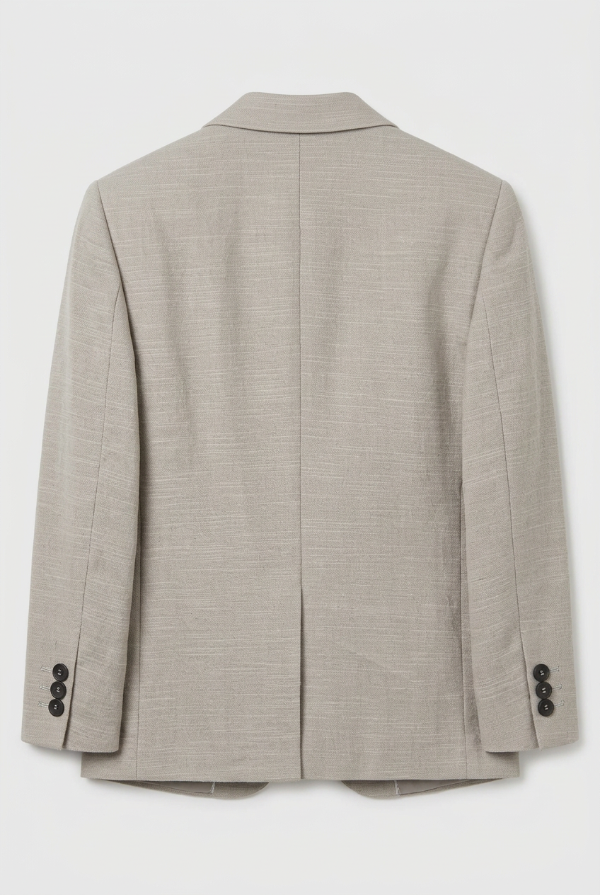 Boys 5-Piece Cotton Smart Casual Suit - Stone Grey