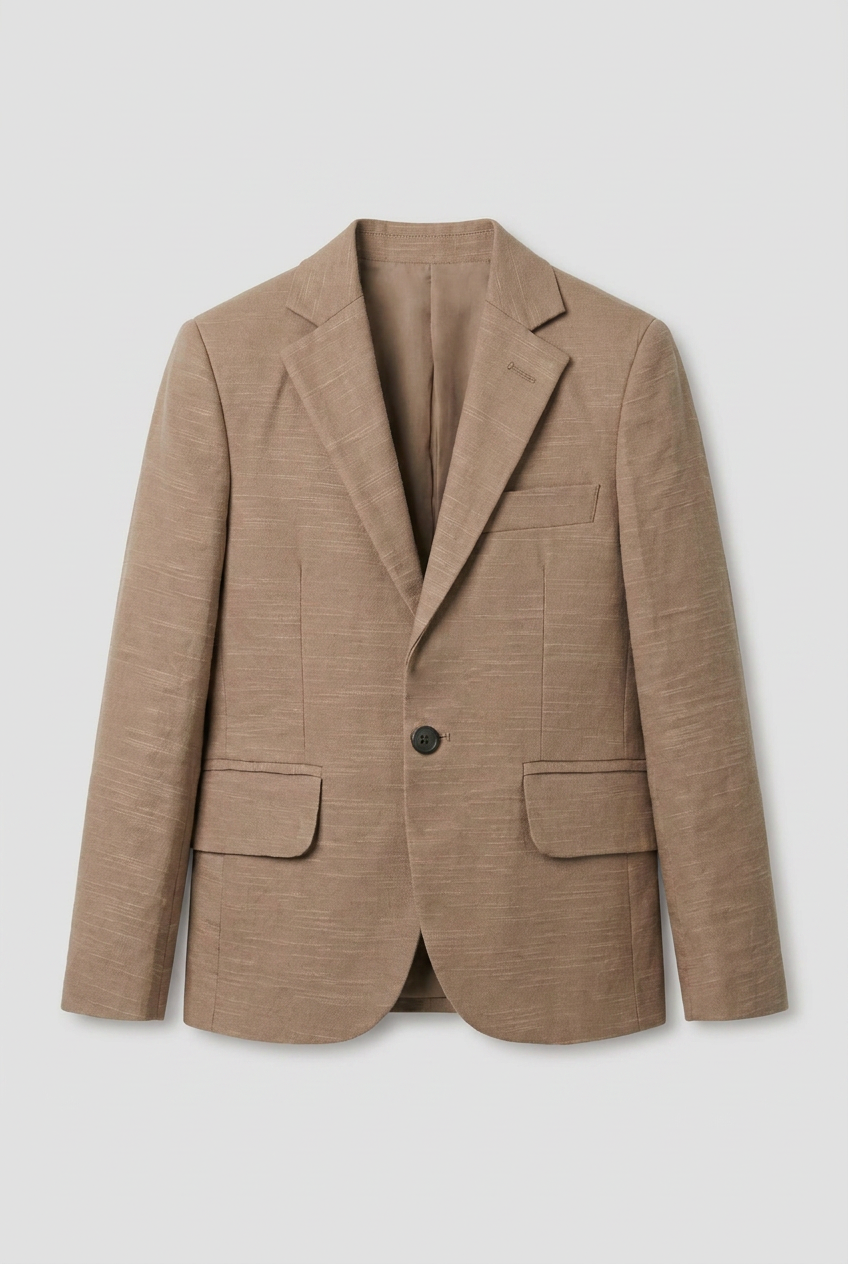 Traje casual inteligente de algodón para niños de 5 piezas - Marrón claro tan