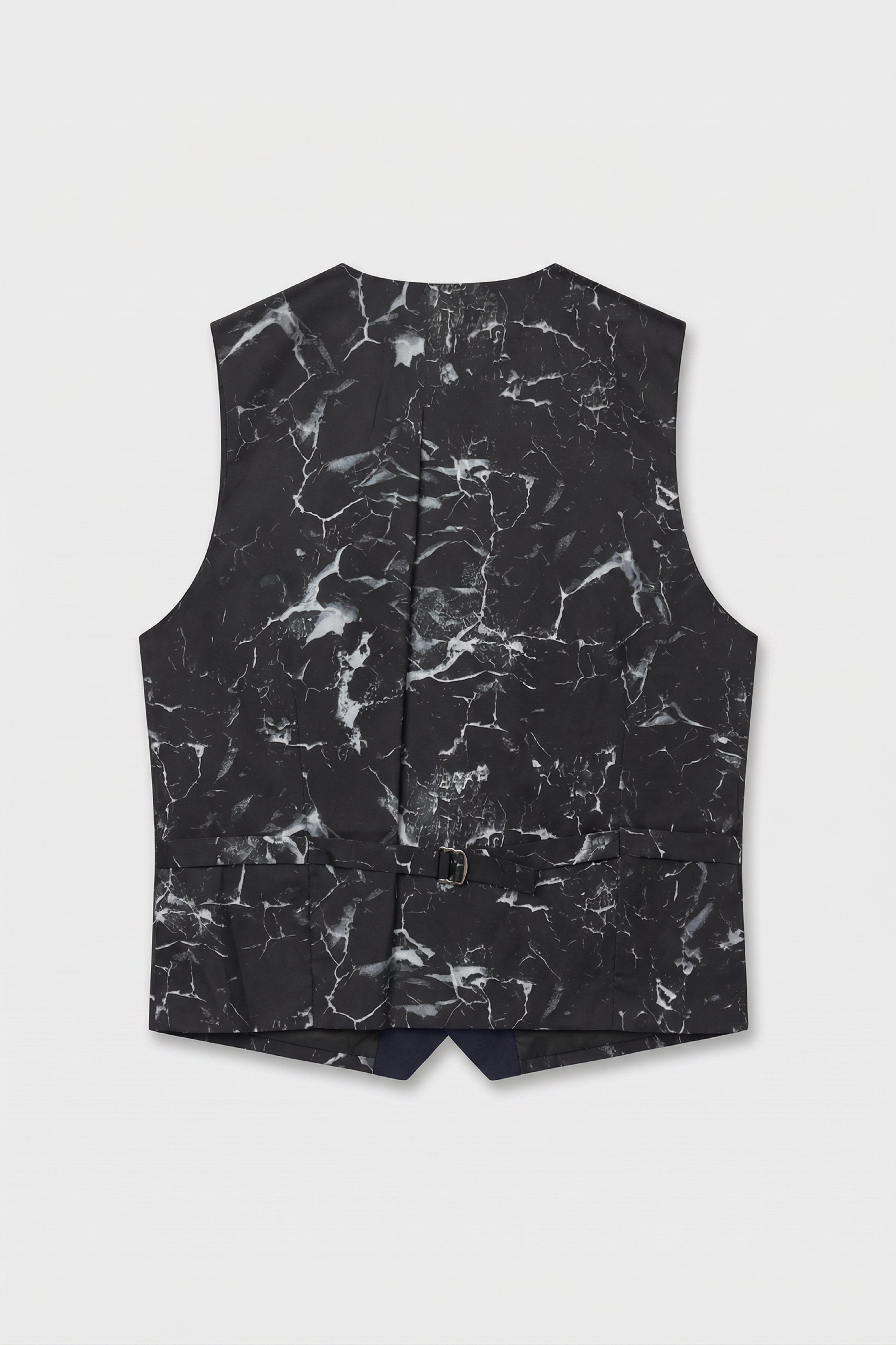 Boys 5-Piece Tailored Fit Formal Suit - Grant - Dark Navy Blue Waistcoat Back Picture