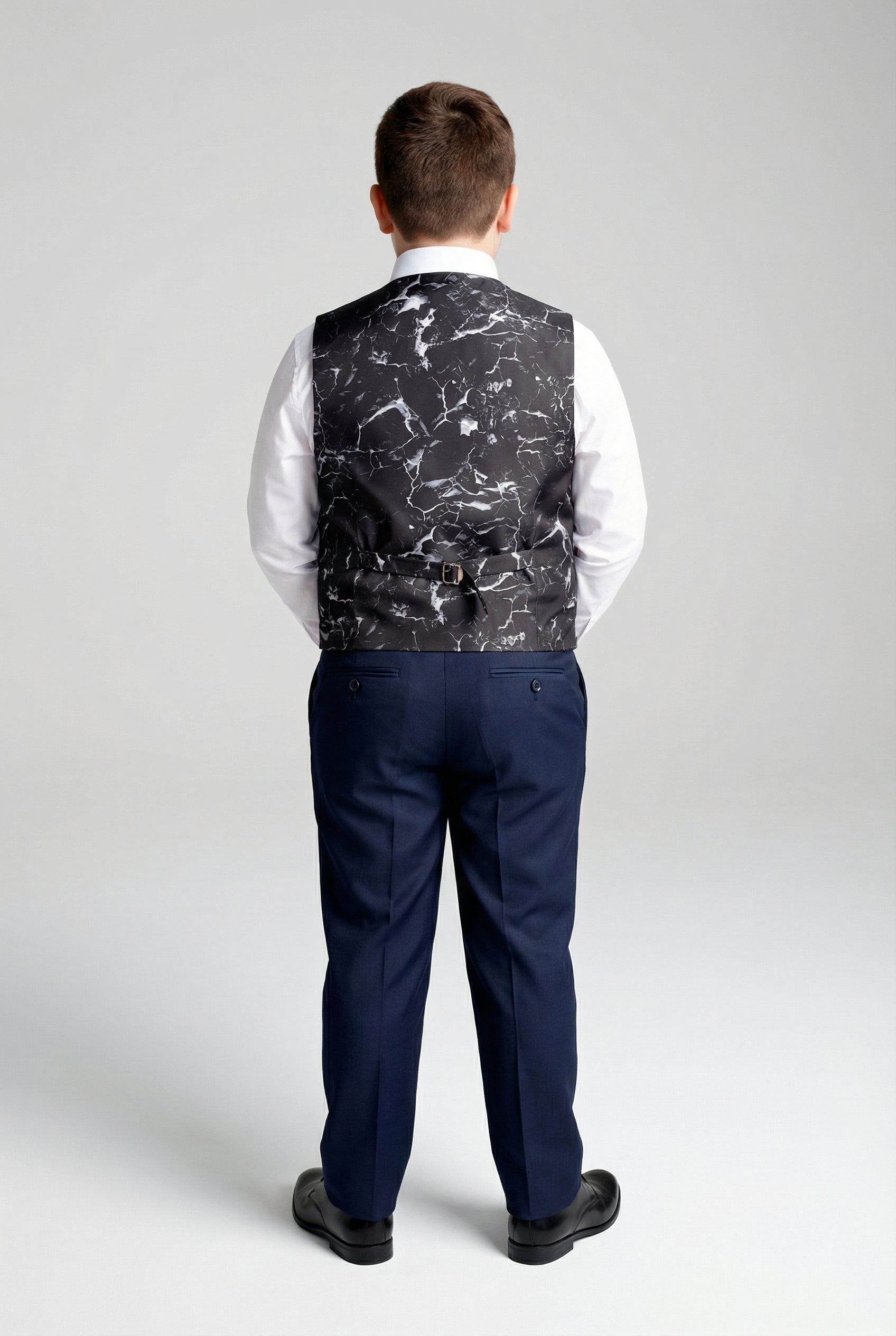Costume habillé 5 pièces pour garçon, coupe ajustée - Grant - Bleu marine