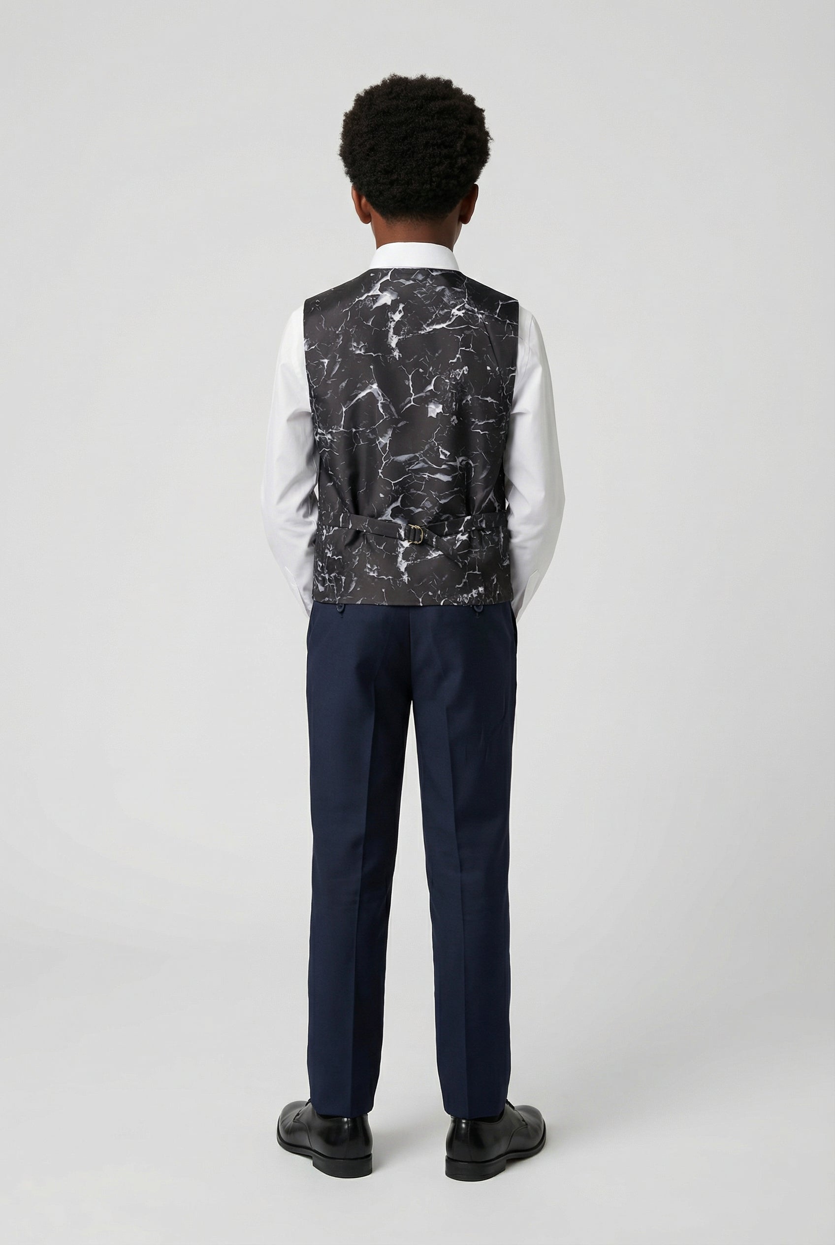 Costume habillé 5 pièces pour garçon, coupe ajustée - Grant - Bleu marine