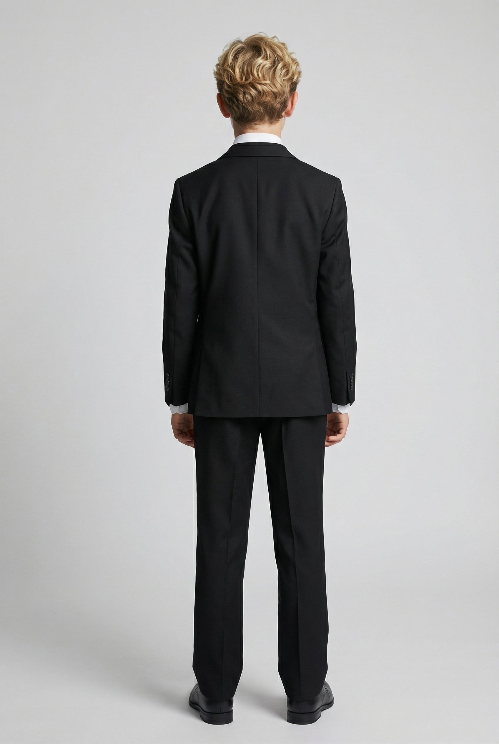 Boys 5-Piece Tailored Fit Twill Suit - Oscar - Black