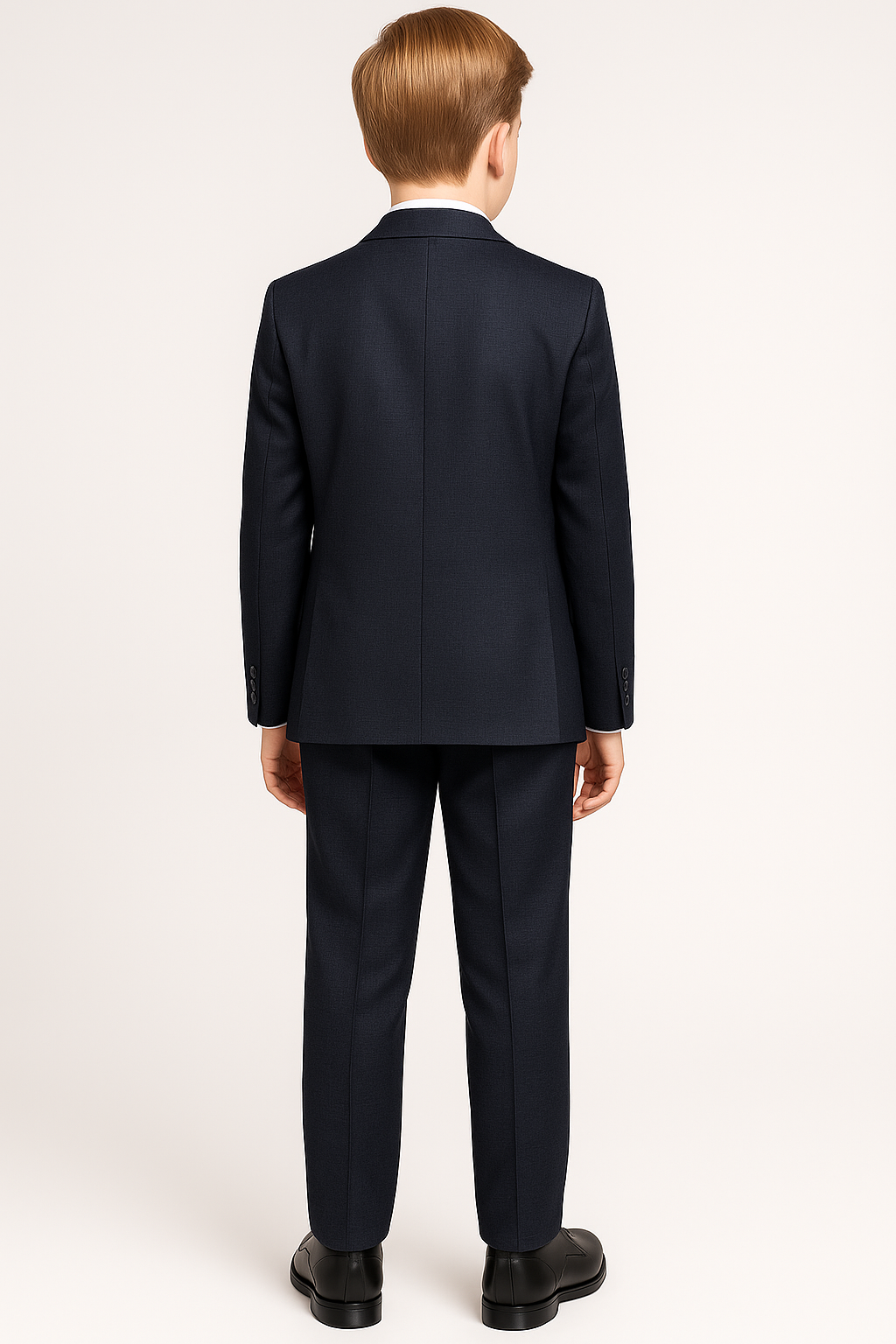 Boys 5-Piece Textured Weave Tailored Fit Suit - Zion Back Picture
