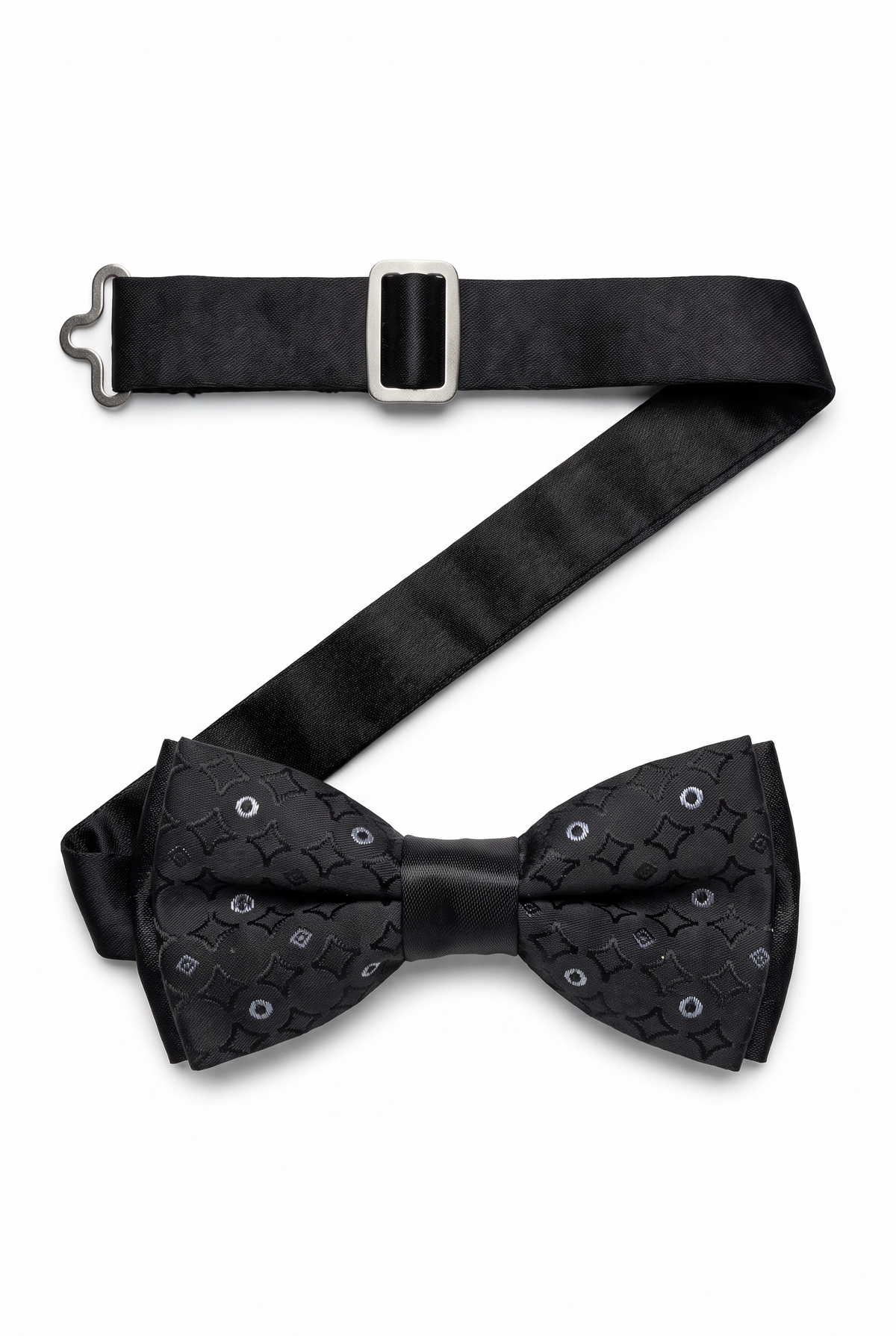 Boys Adjustable Patterned Bow Tie - BWMX - Black Picture