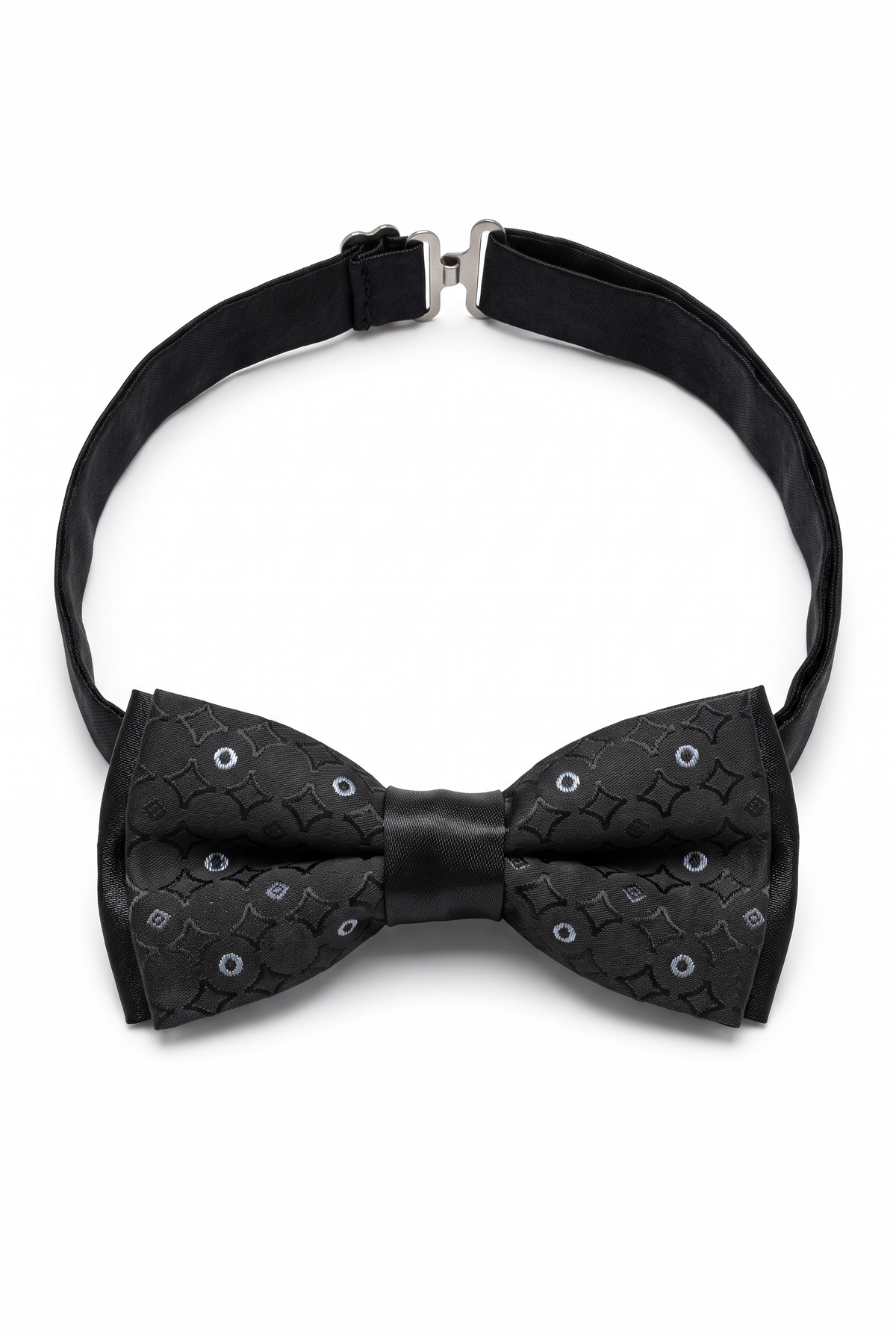 Boys Adjustable Patterned Bow Tie - BWMX - Black Image