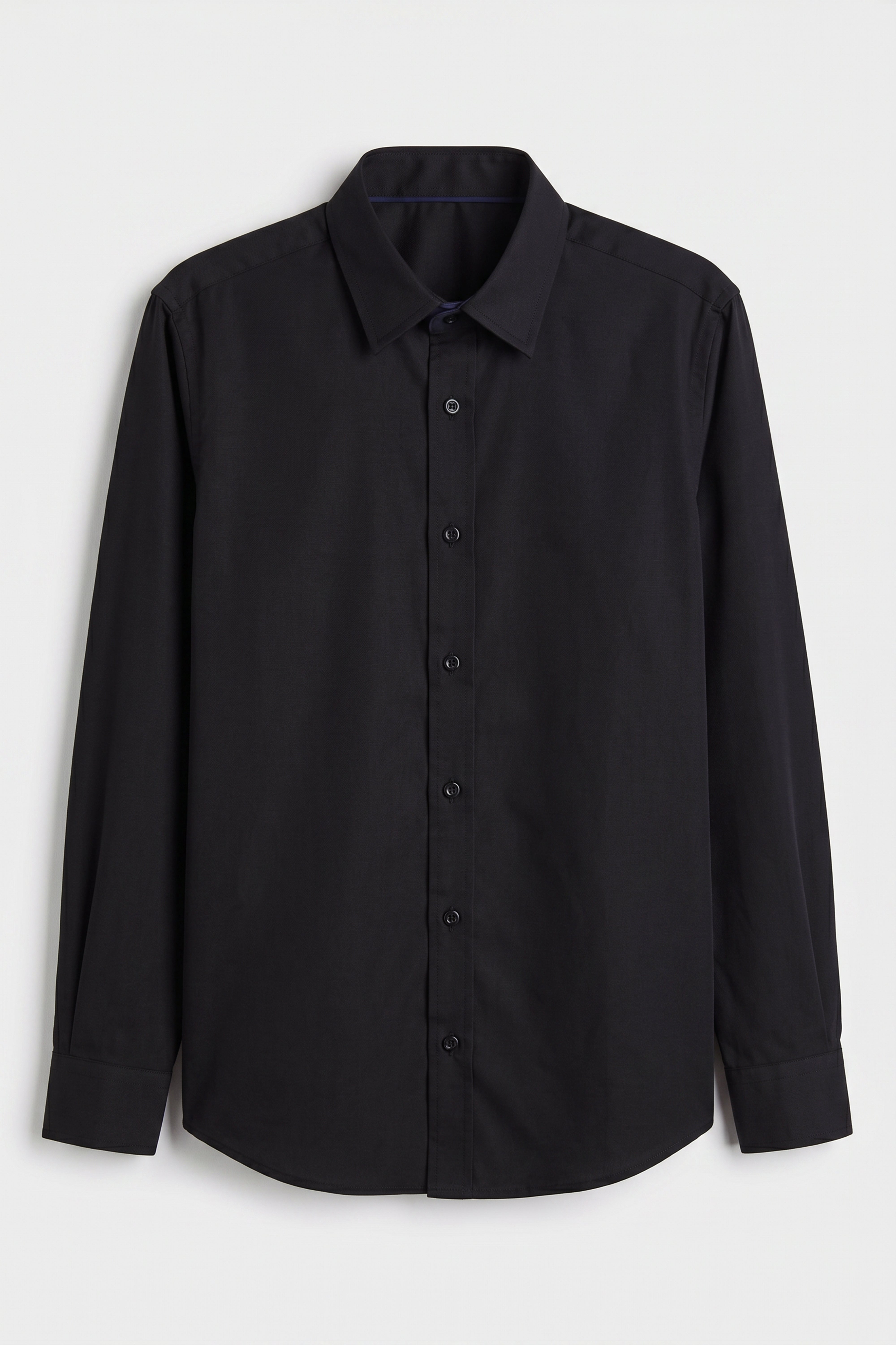Boys Classic Collar Dress Shirt - Black Front Picture