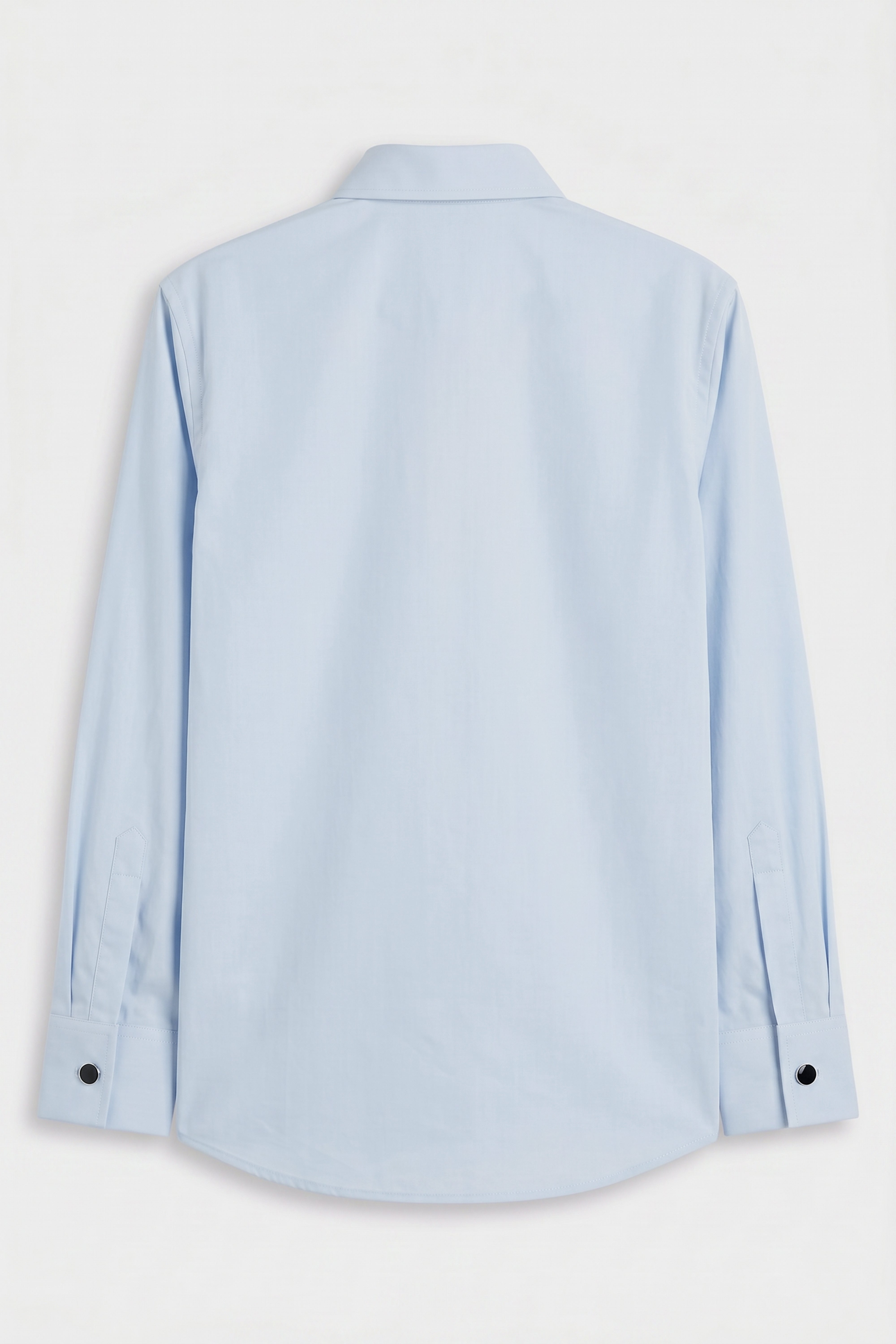 Boys Classic Collar Dress Shirt with Cufflinks -  Light Blue Front Picture Back Picture