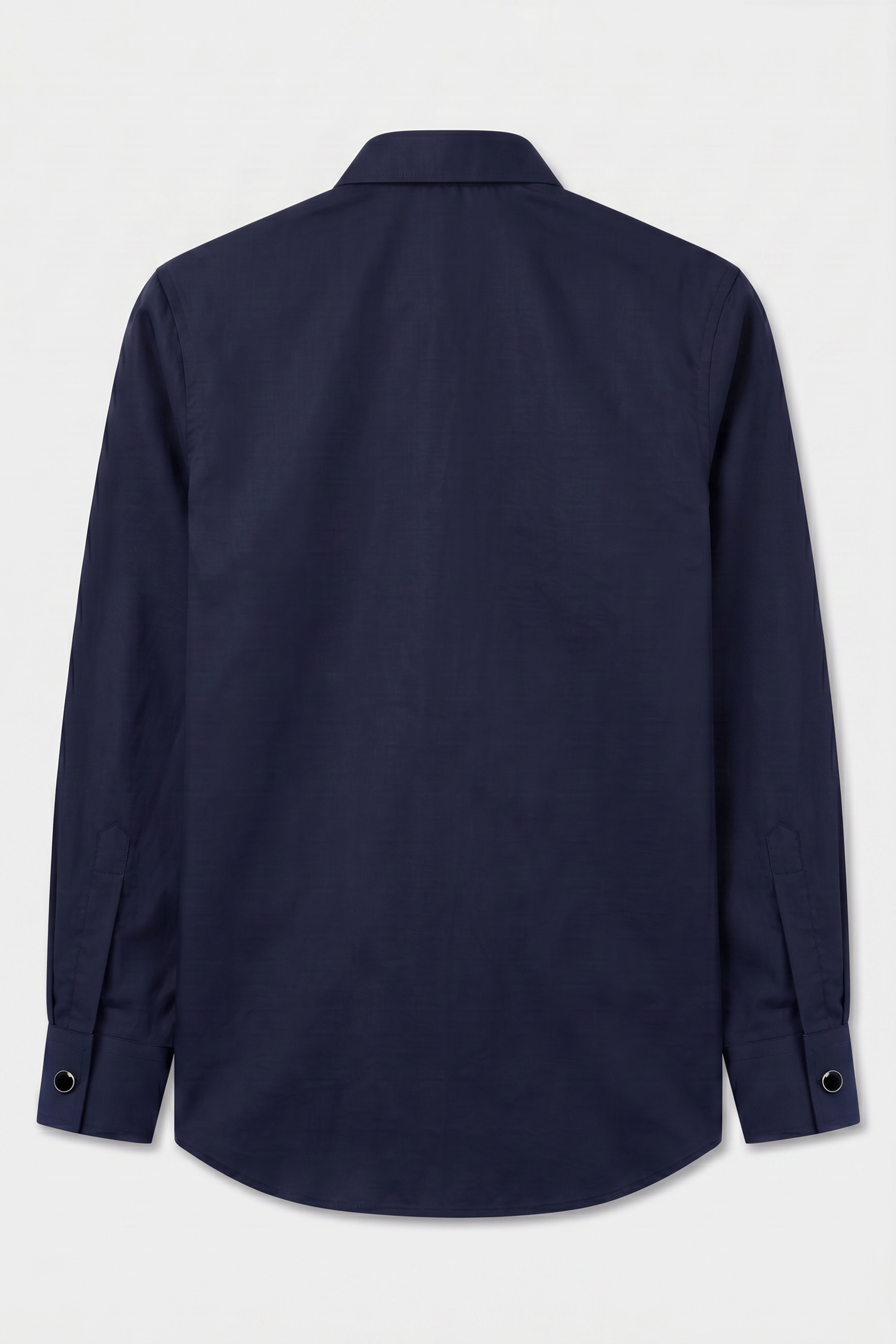 Boys Classic Collar Dress Shirt with Cufflinks -  Navy Back Picture