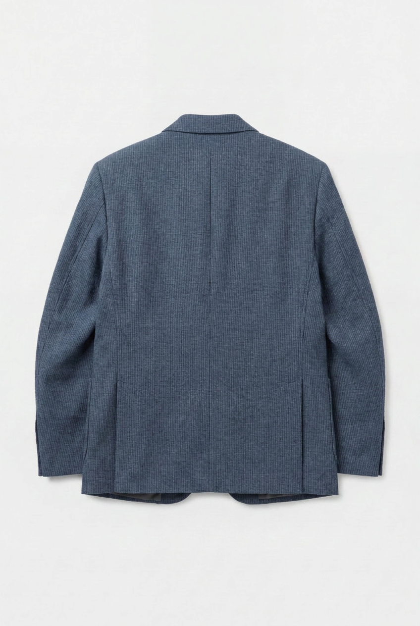 Blazer habillé en sergé de coton mélangé coupe slim pour garçon - Vert kaki