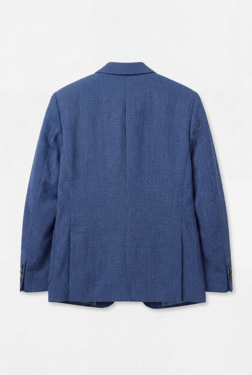 Jungen Baumwollmischung Slim Fit Formeller Köper Blazer - Marineblau