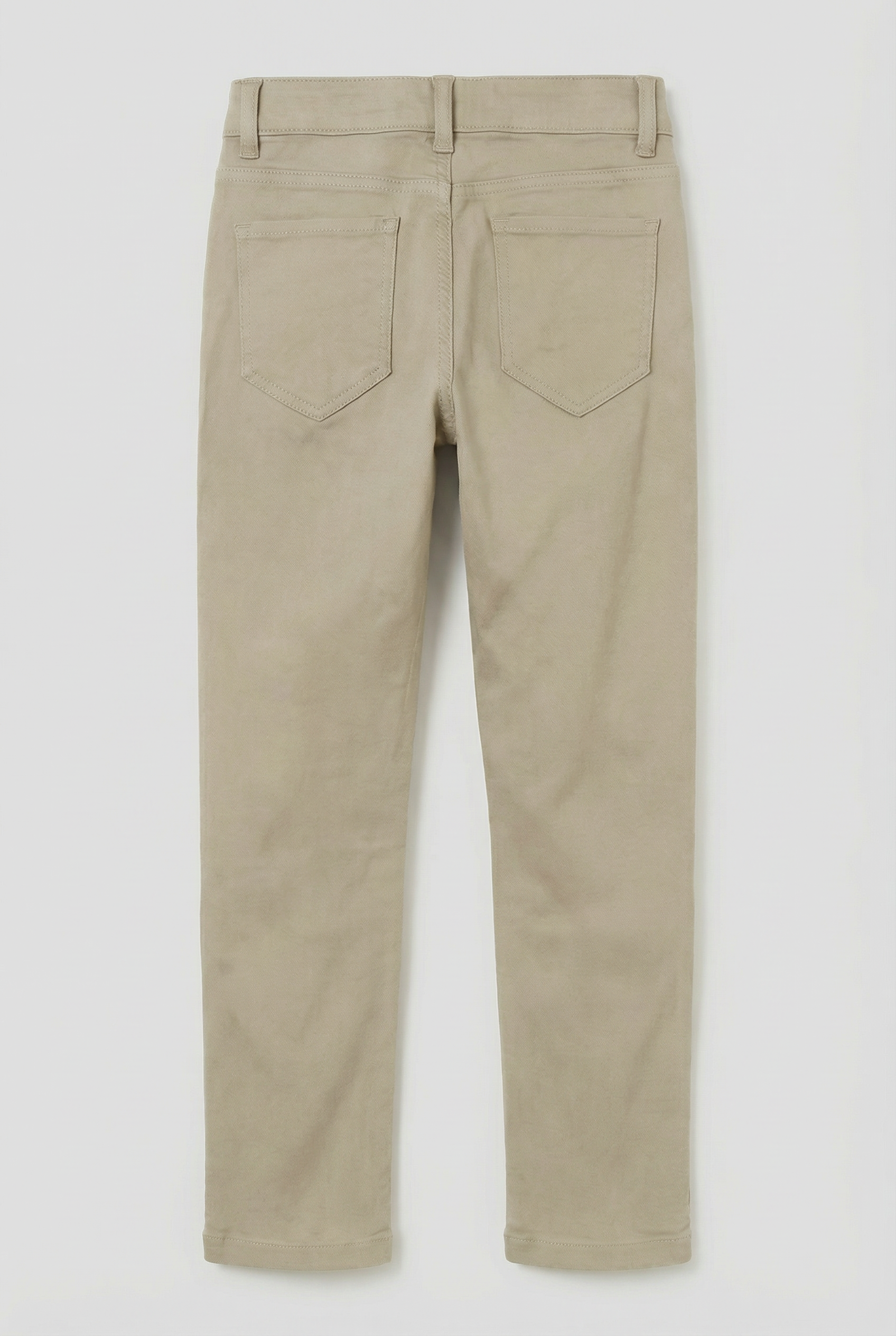 Boys Cotton Casual Stretch Chino Trousers – Beige Back Picture