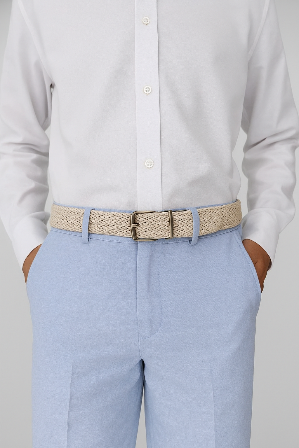 Boys Cotton Piping Sky Blue Shorts Suit - Blue