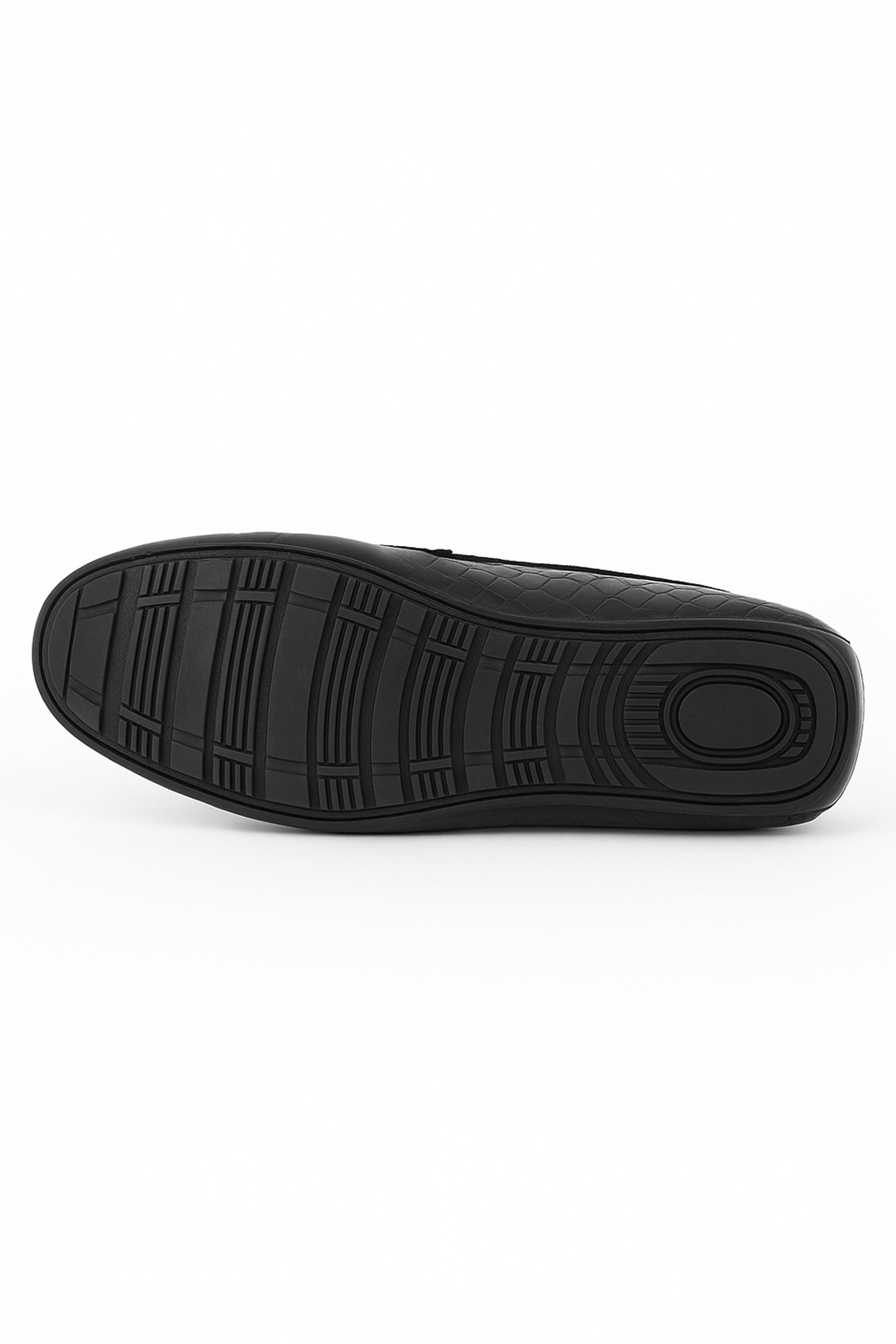 Boys Crocodile Slip on Patent Loafer Mocassin - ROBIN - Black Sole Picture