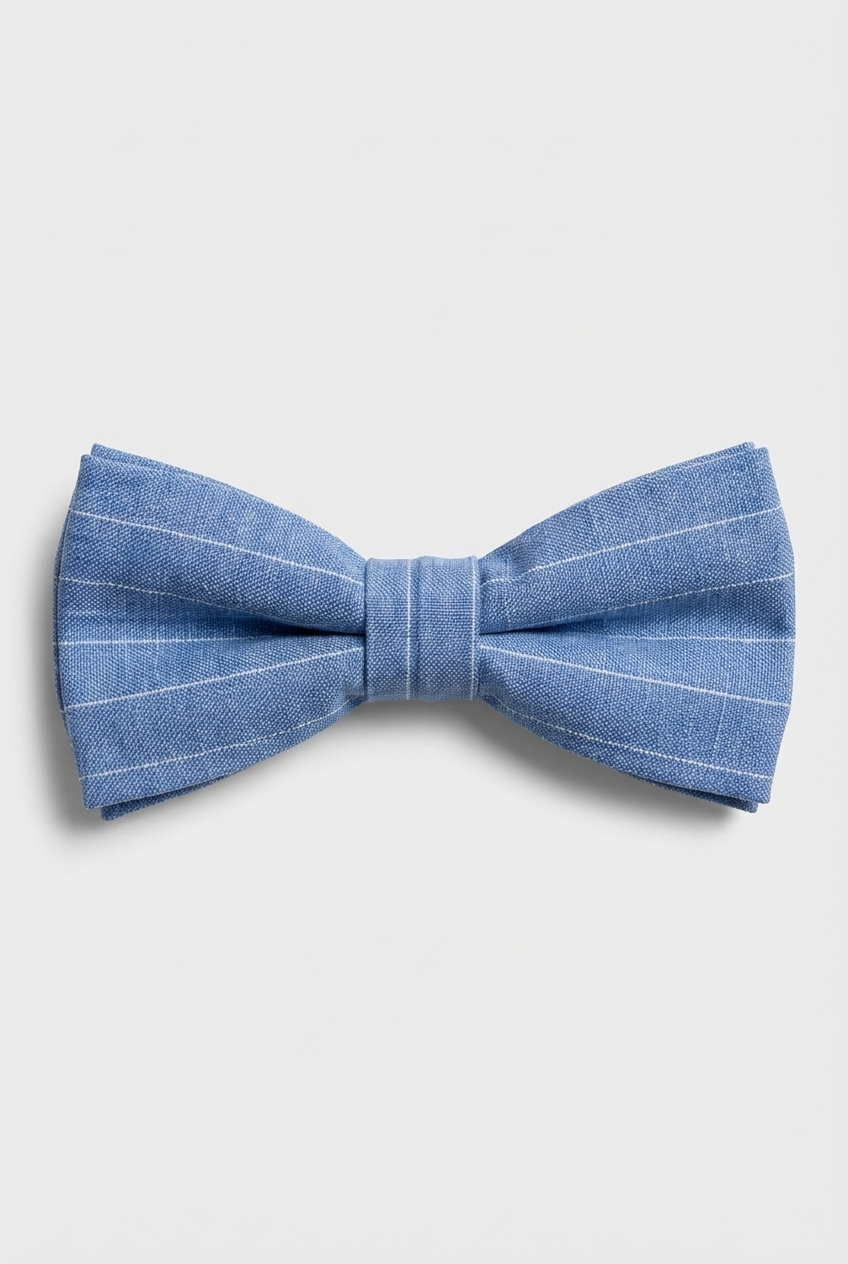 بدلة أولاد مزدوجة الصدر مخططة - طقم 3 قطع و 6 قطع - أزرق سماوي