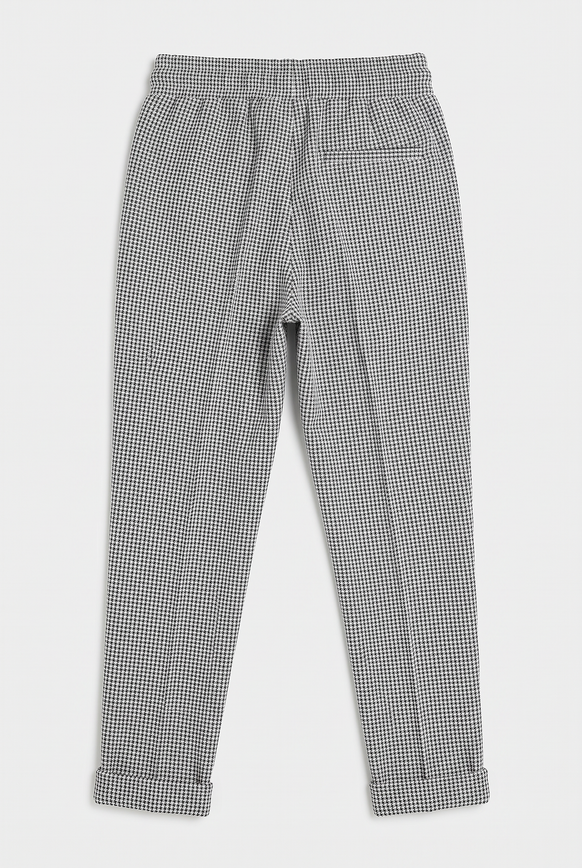 Boys Emerald Navy Blue 2-Piece Mini Tweed Houndstooth Suit - ORME Trousers Back Picture