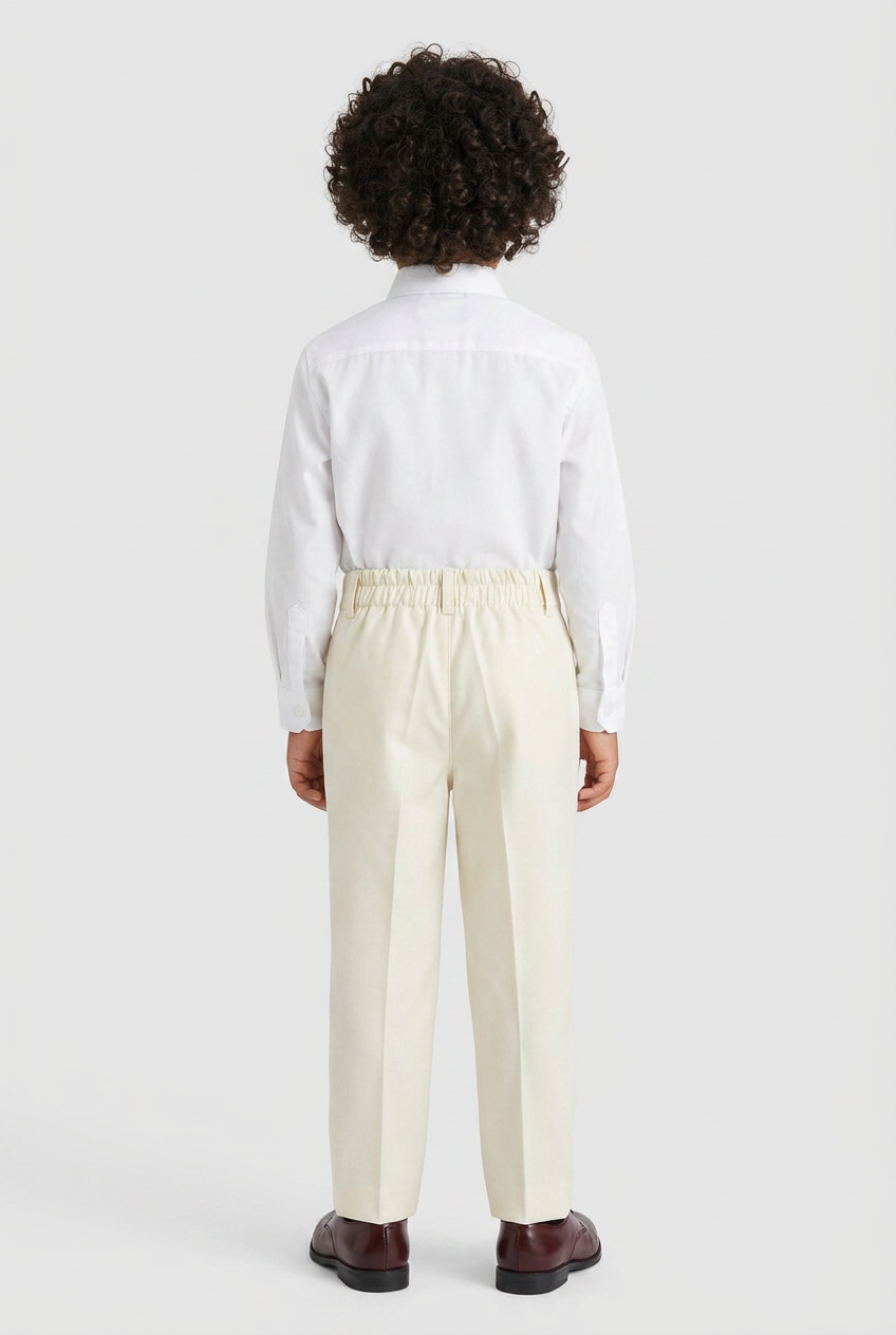 Boys Formal  Suit Trousers - Cream
